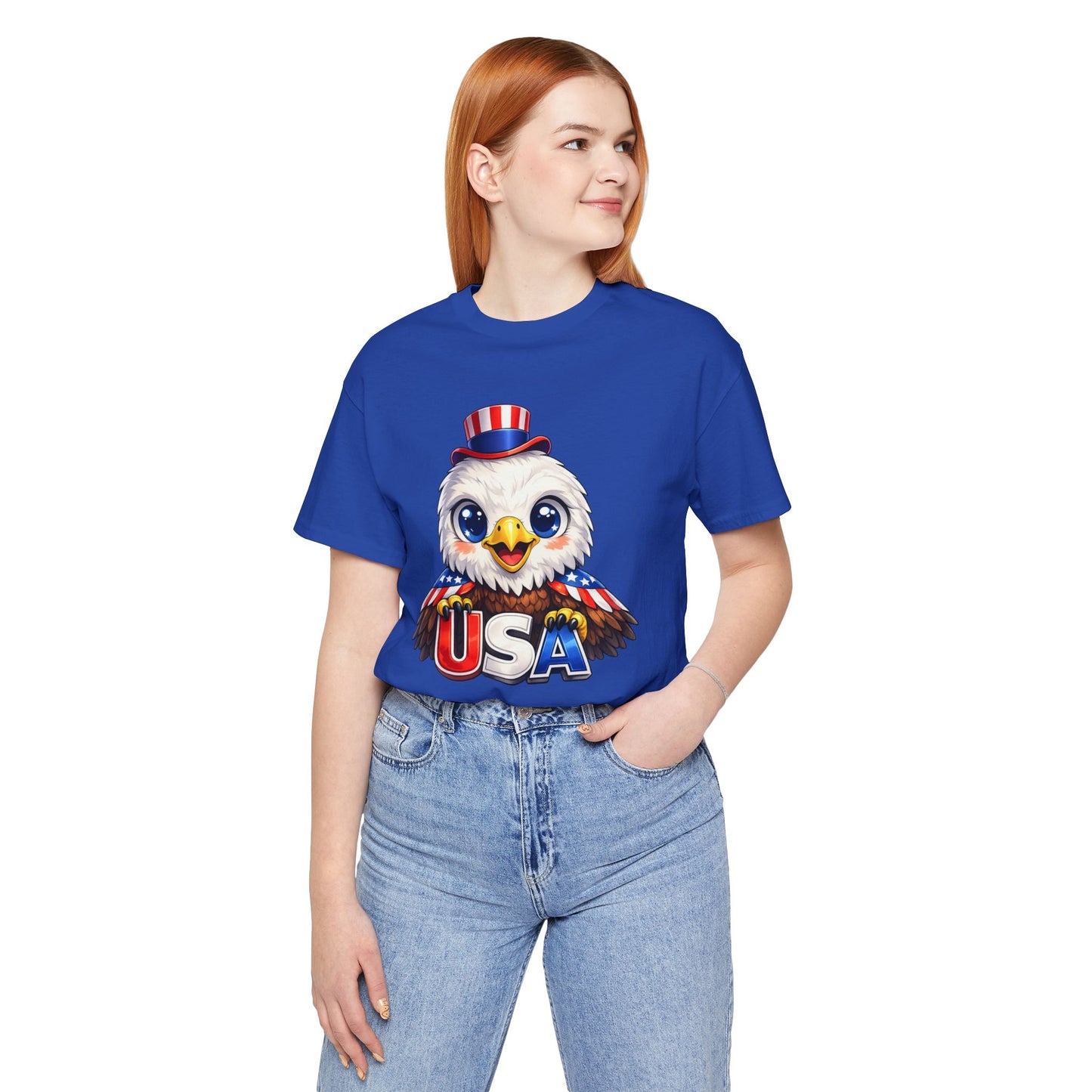 Cute USA Eagle Shirt, Patriotic Eagle T Shirt, Fourth Of July Shirt, American Flag Eagle Tee, Freedom Graphic Shirt, USA Pride Top