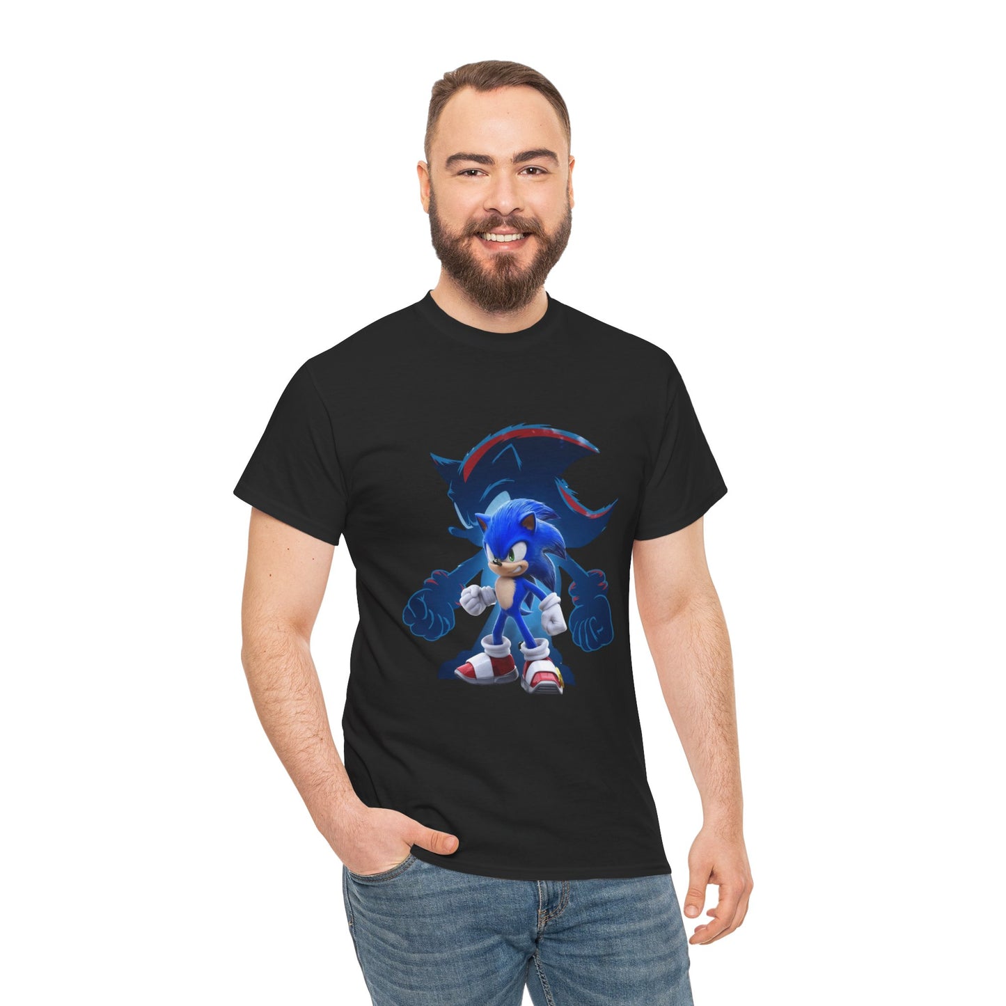 Blue Speed Hero Graphic Tee | Retro Gaming Legend T-Shirt | Fan Inspired Gamer Apparel | Cool Vintage Style Unisex Shirt for Adults & Teens