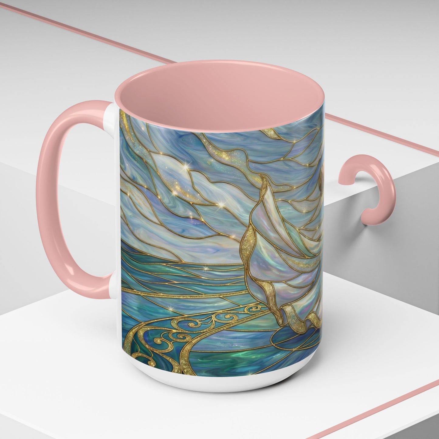 Stained Glass Mug, Dancing Couple Coffee Cup, Romantic Anniversary Gift, Ballroom Dancer Tea Cup, Wedding Present For Couple, Art Mug