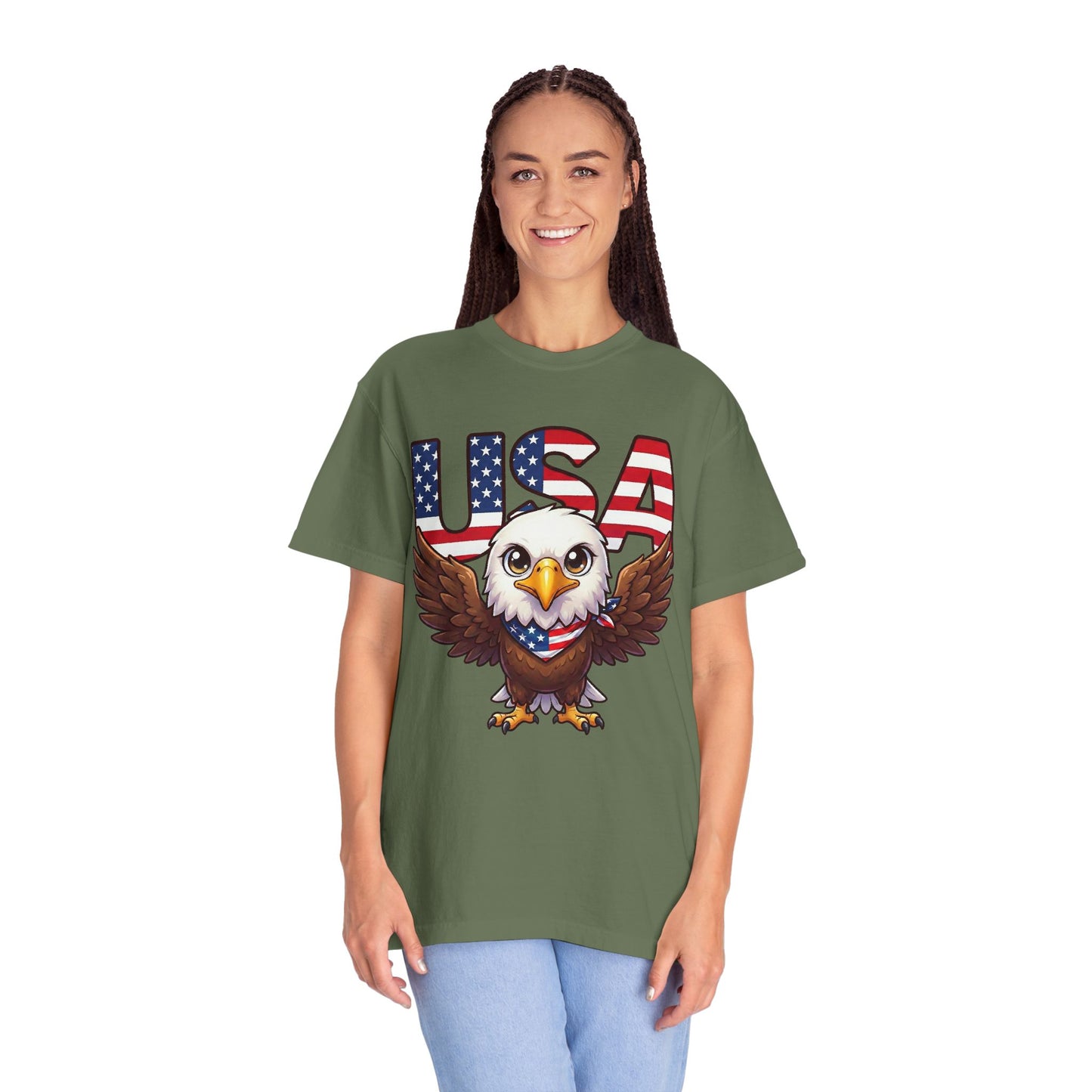 USA Eagle Shirt, Patriotic Comfort Colors Shirt, American Flag Eagle T Shirt, Fourth Of July Shirt, Freedom Graphic Tee, USA Pride Shirt