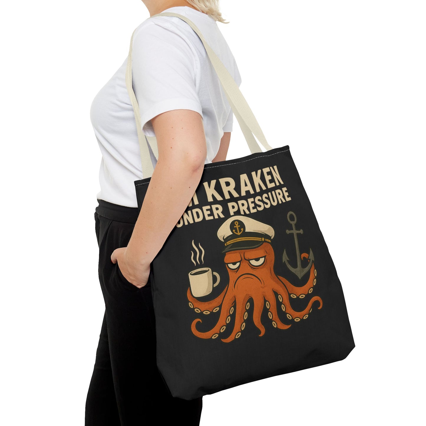 Stressed Octopus Tote Bag Nautical Bag Beach Tote Ocean Reusable Bag Seaside