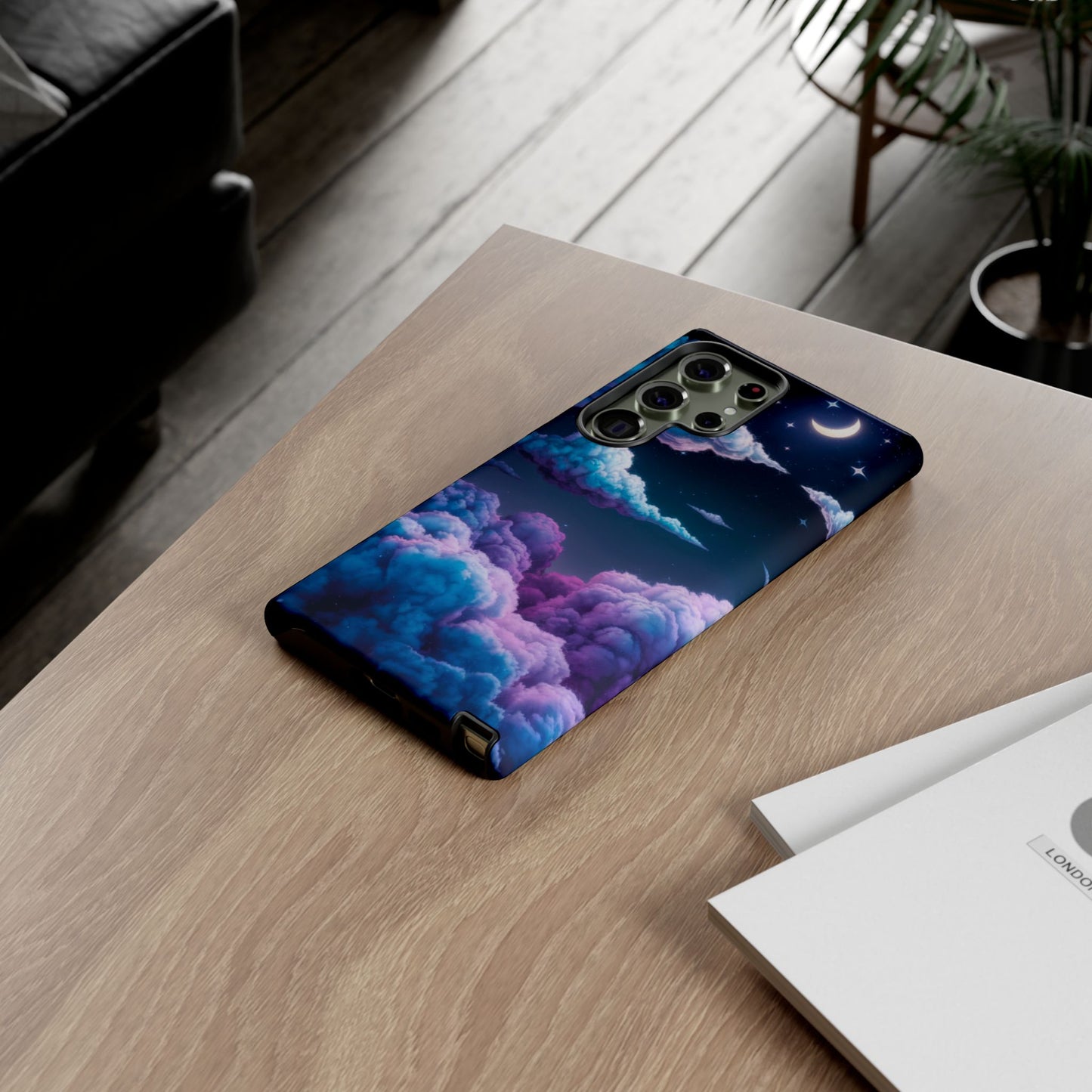 Dreamy Clouds & Moon Tough Samsung Galaxy Case