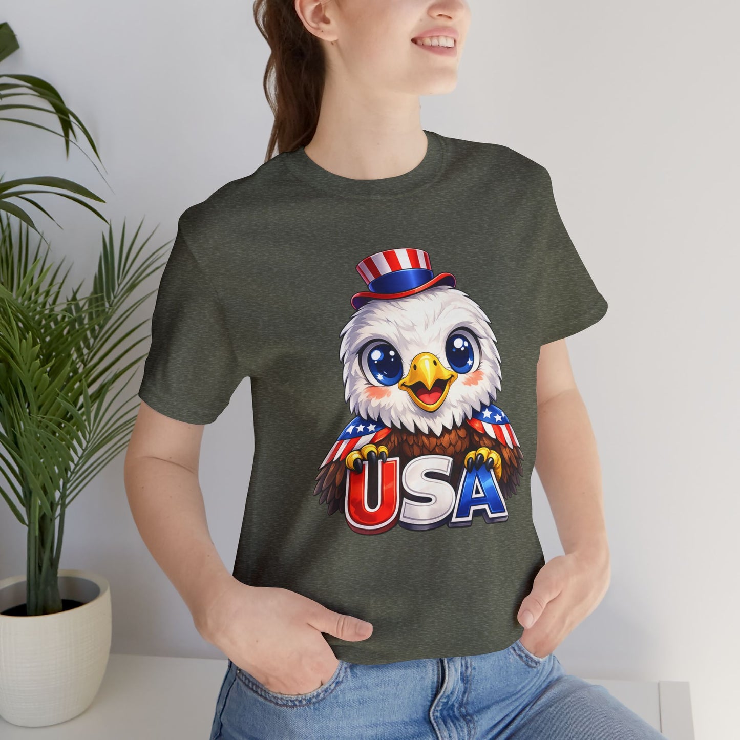 Cute USA Eagle Shirt, Patriotic Eagle T Shirt, Fourth Of July Shirt, American Flag Eagle Tee, Freedom Graphic Shirt, USA Pride Top
