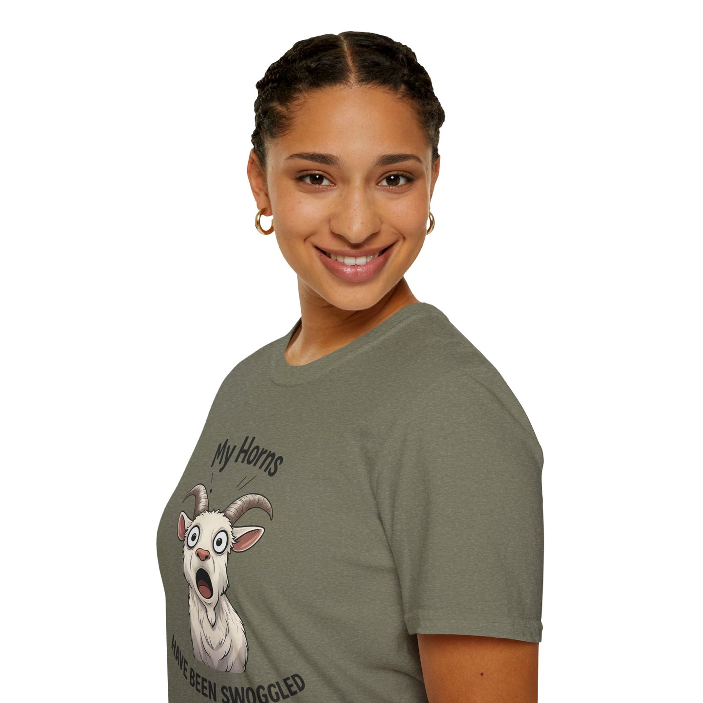 Funny Goat Shirt, Hornswoggled Shirt, My Horns Have Been Swoggled, Goat Pun T Shirt, Animal Humor Tee, Silly Wordplay Shirt