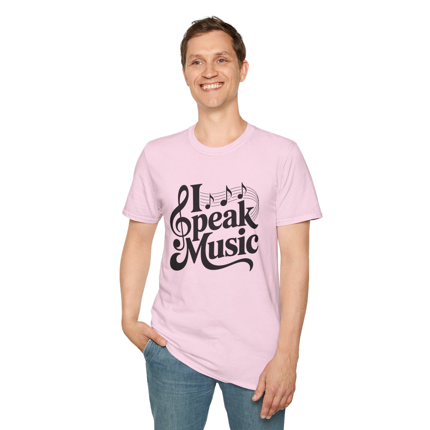 I Speak Music Shirt | Funny Music Lover T-Shirt | Gift for Musicians, Choir, Band Teachers & Music Students | Treble Clef Graphic Tee