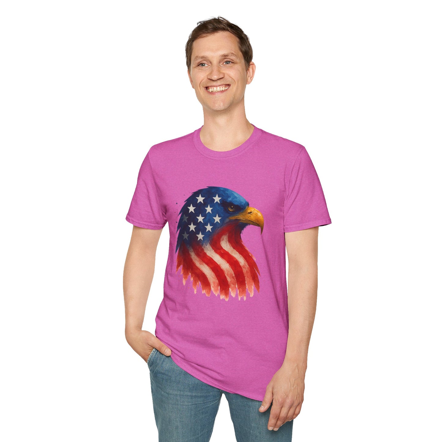 American Flag Eagle Shirt - 4th of July Patriotic Tee - USA Freedom T-Shirt - Independence Day Shirt - Bald Eagle Graphic Tee