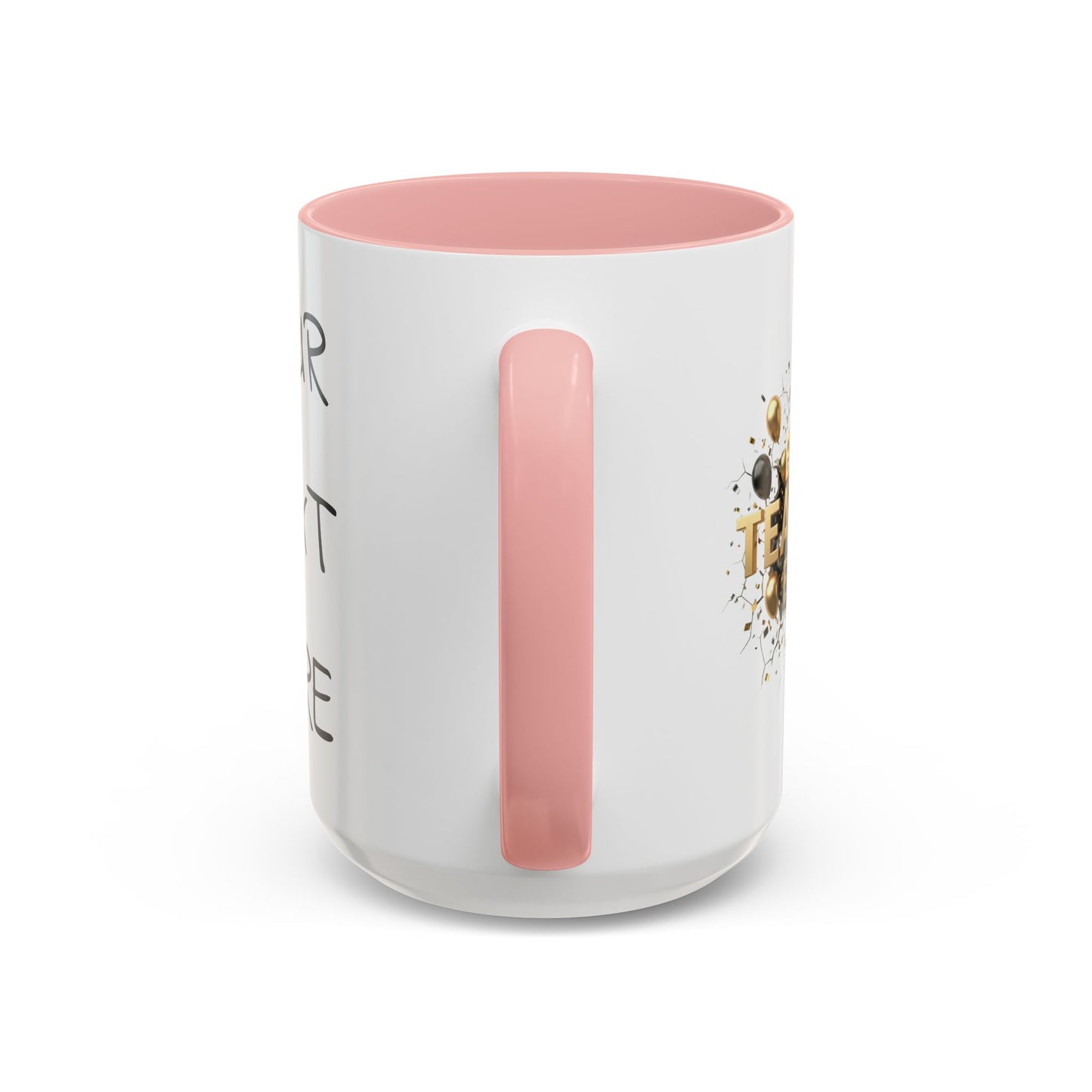 Personalized Teacher Mug, Best Teacher Ever Gift, Custom Educator Coffee Cup, 3D Gold Balloon Design, Teacher Appreciation Present