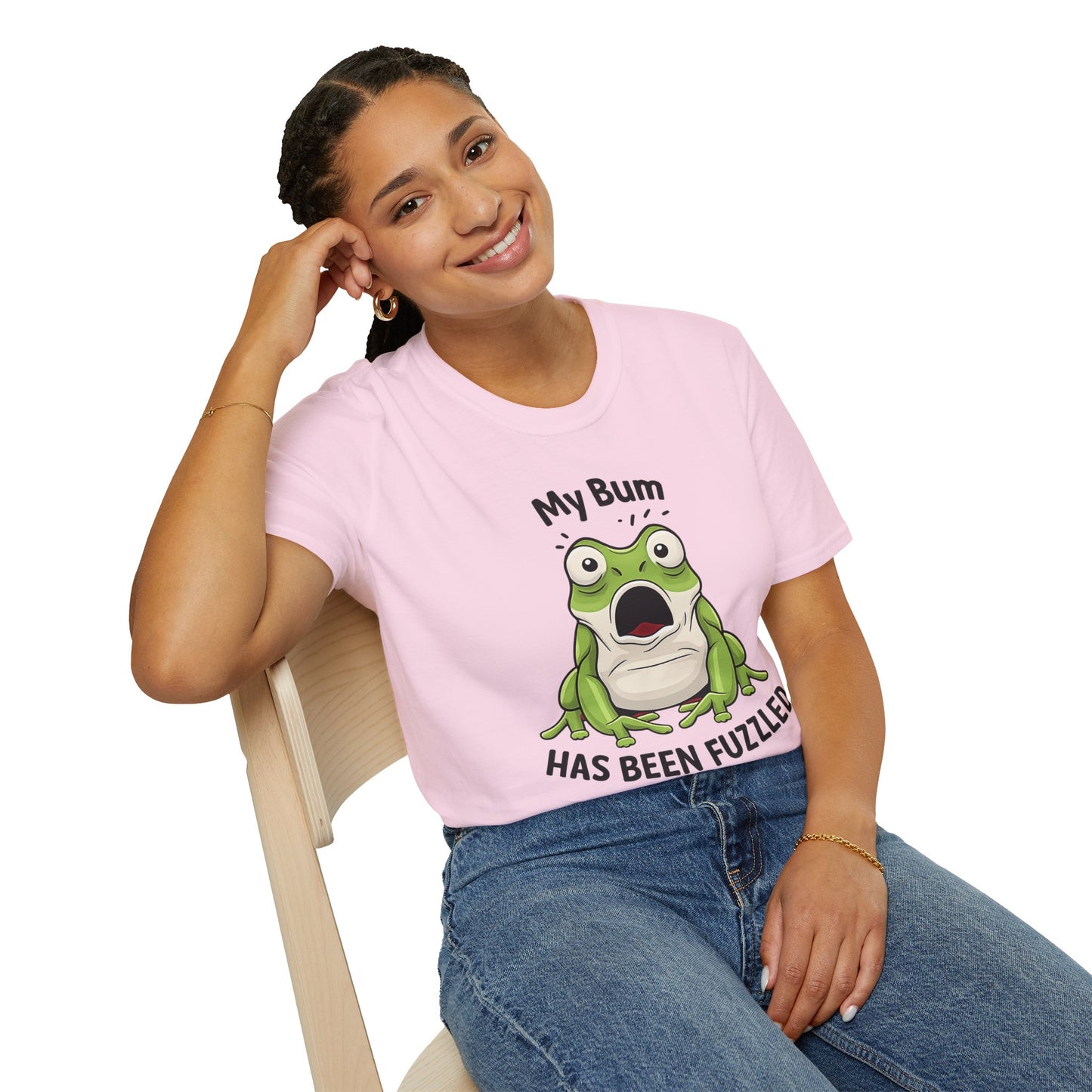 My Bum Has Been Fuzzled Shirt, Bumfuzzled Word Play Tee, Funny Frog T Shirt, Cute Shocked Frog Graphic Tee, Silly Humor Gift