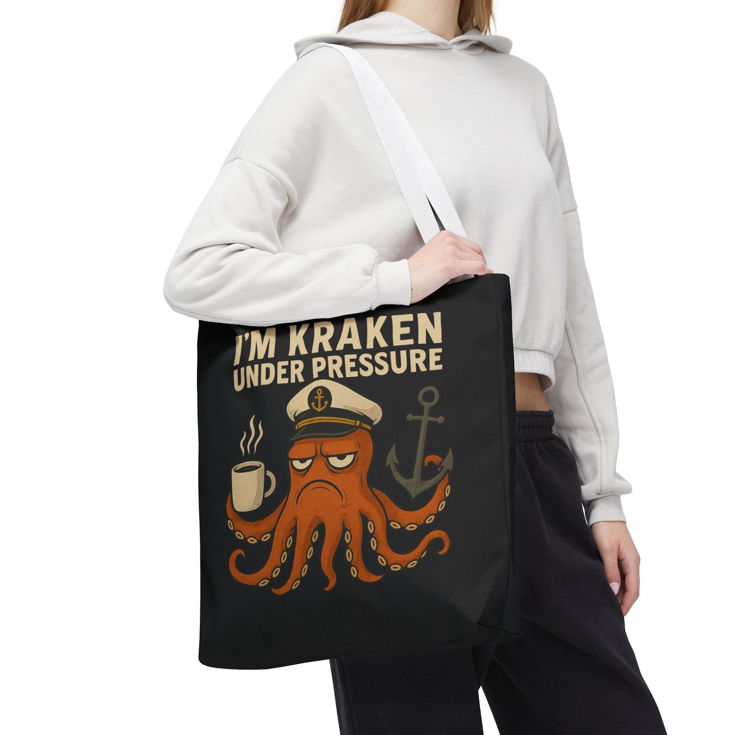 Stressed Octopus Tote Bag Nautical Bag Beach Tote Ocean Reusable Bag Seaside