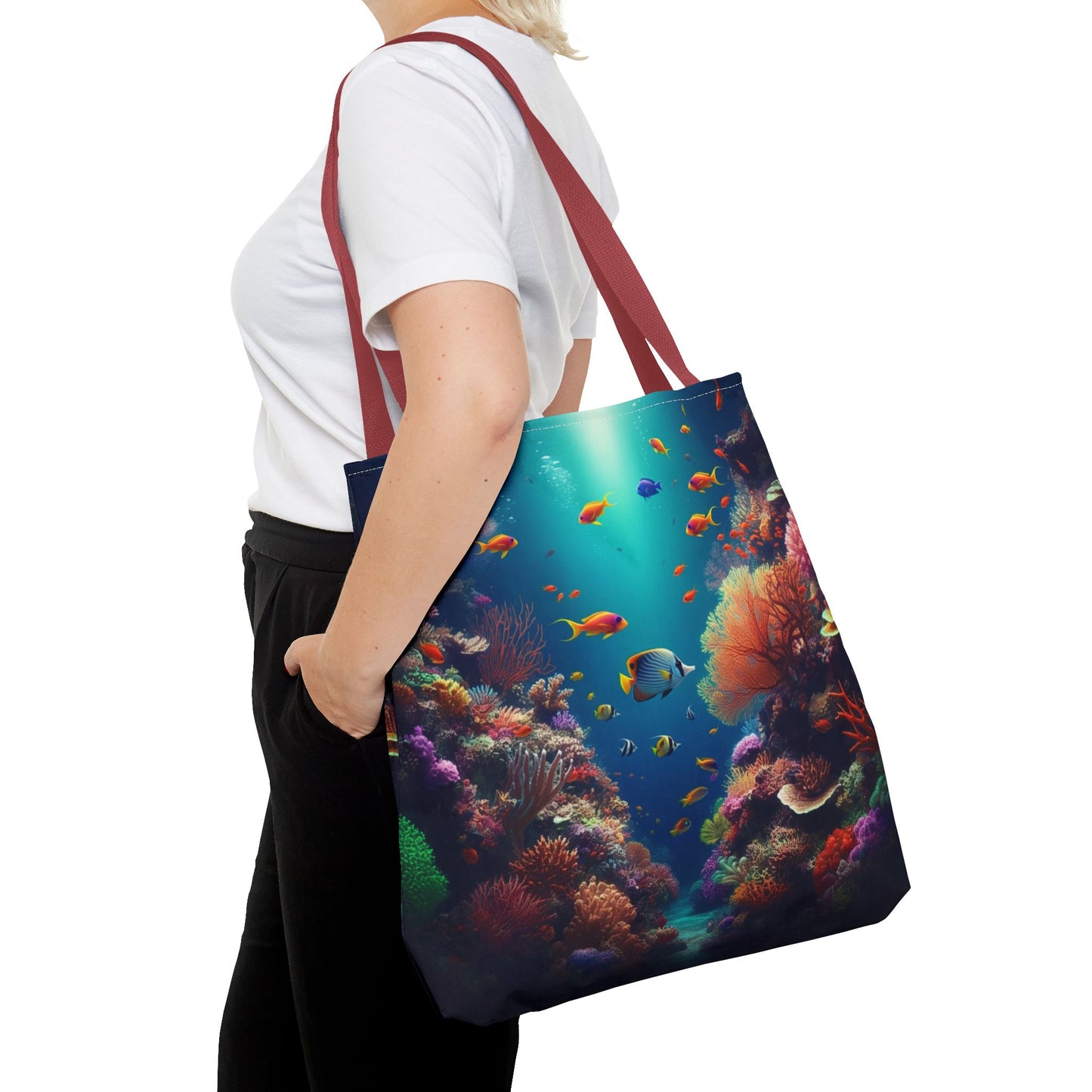 Coral Reef Illustrated Tote Bag
