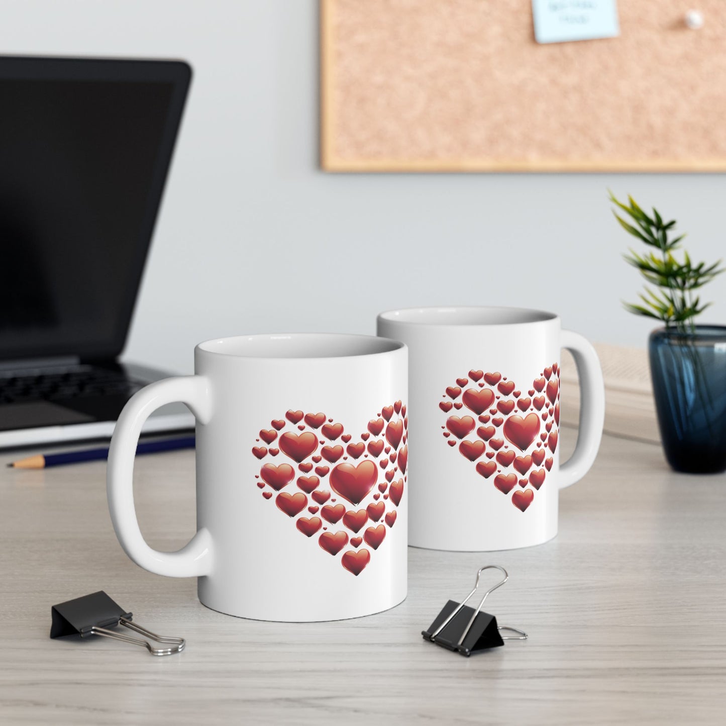 Valentine Heart Mug, Love Coffee Mug, Romantic Gift For Her, Cute Heart Coffee Cup, Anniversary Gift, Valentine Gift Idea, Couple Mug