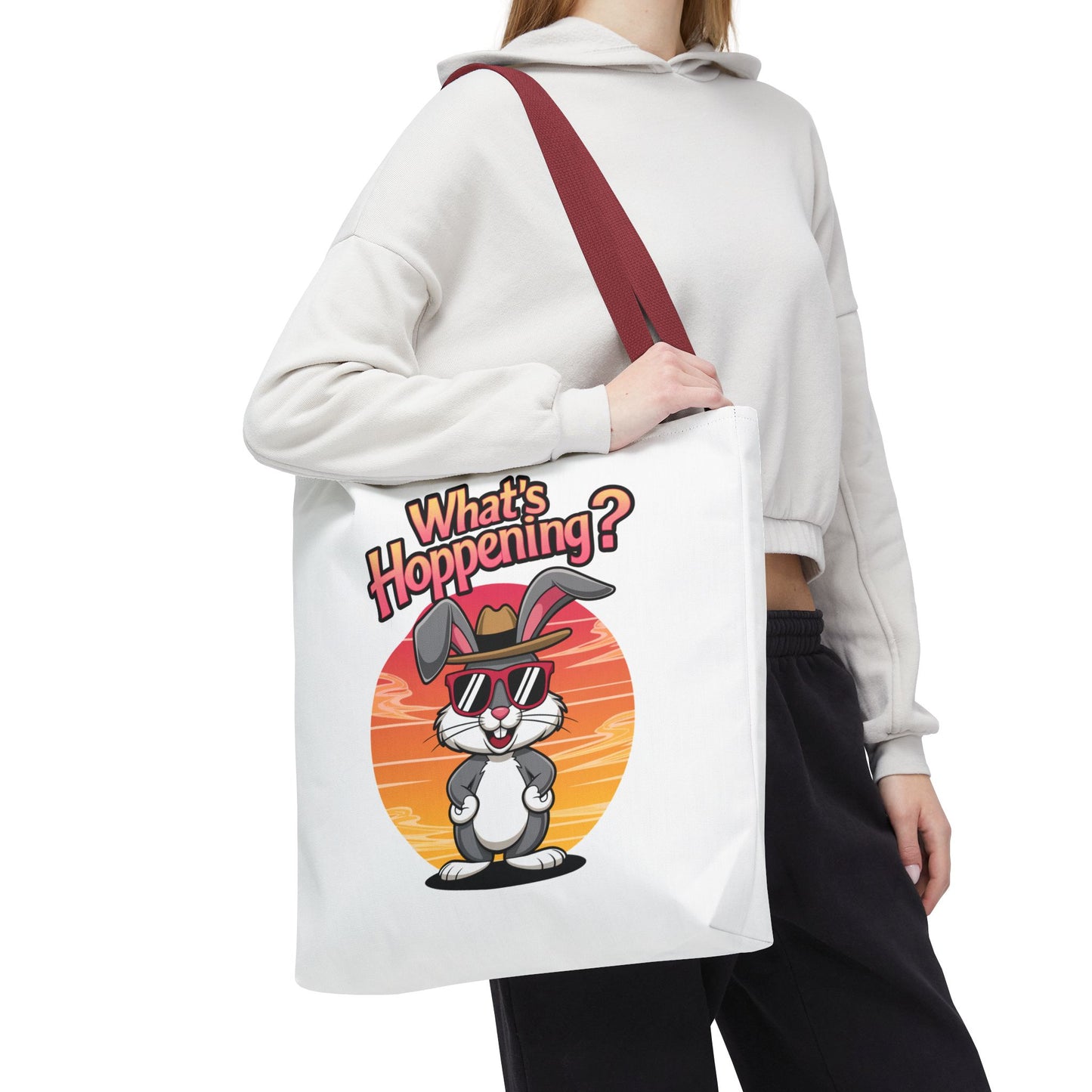 Bunny Tote Bag - 'What's Hoppening'