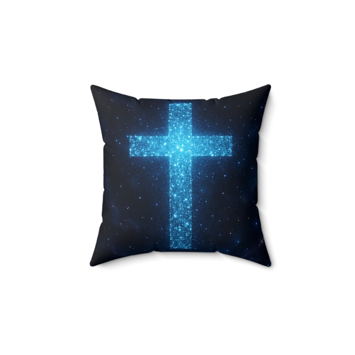 Bioluminescent Cross Pillow Modern Decor Christian Throw Spiritual Decoration Religious Pillow Gift of Faith