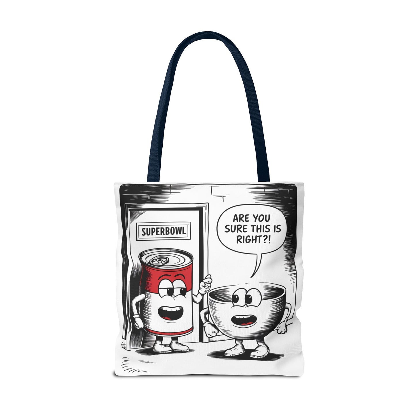 Tote Bag - Comic Superbowl Soup Design