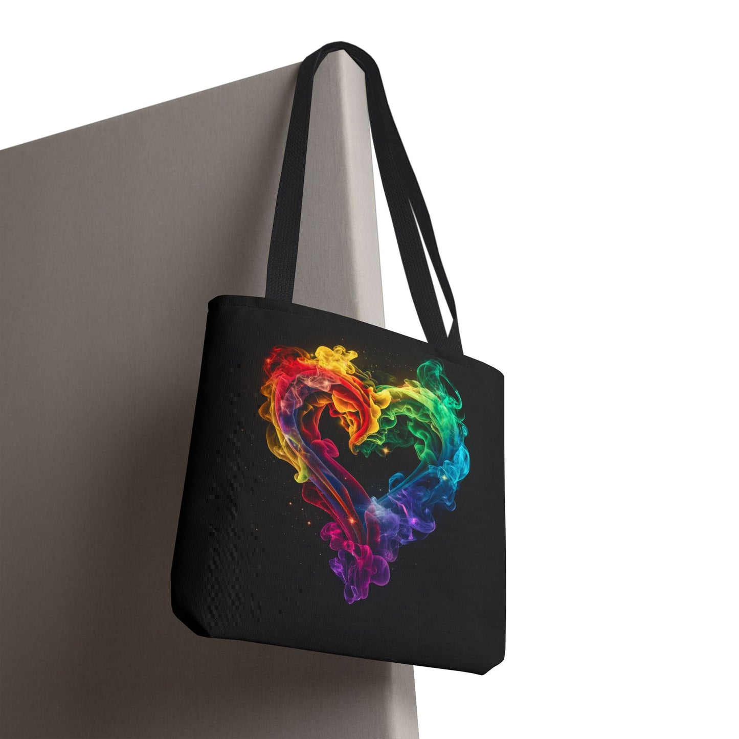Colorful Smoke Heart Tote