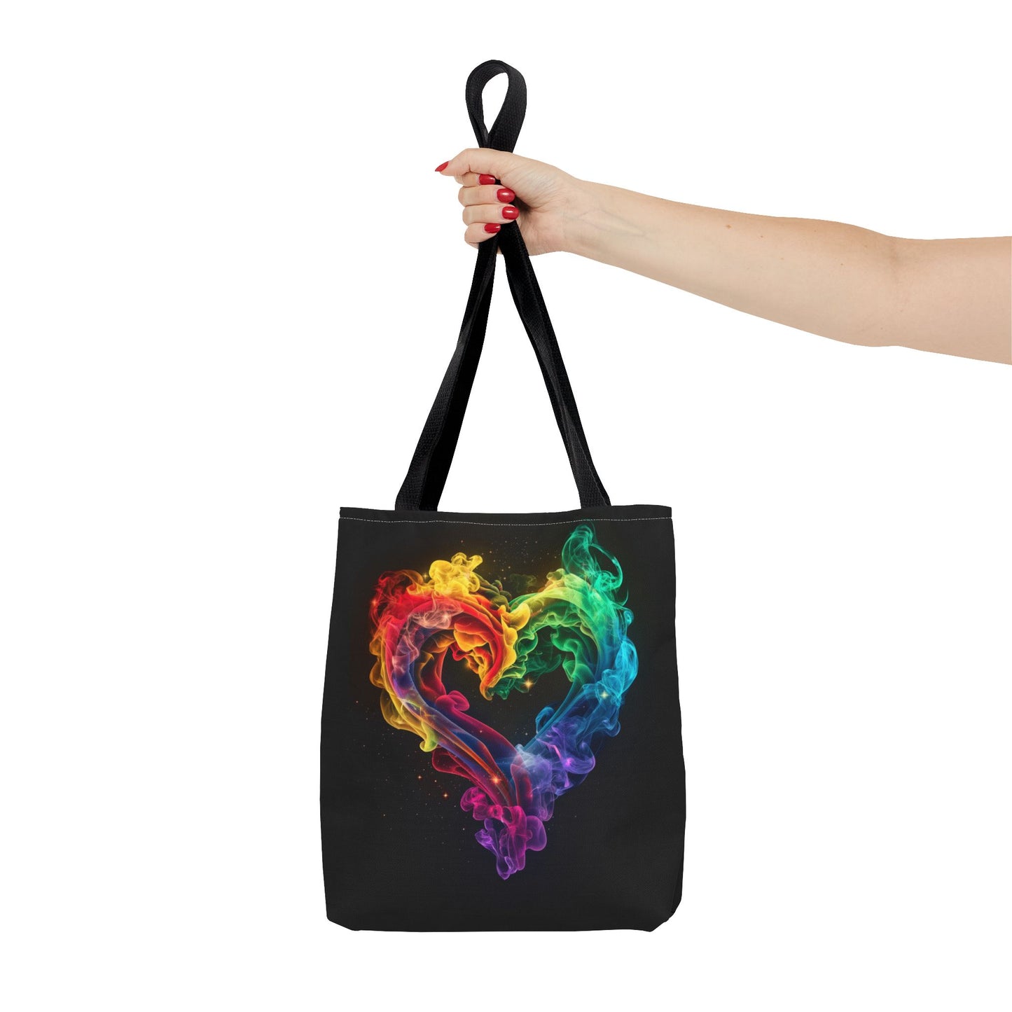 Colorful Smoke Heart Tote