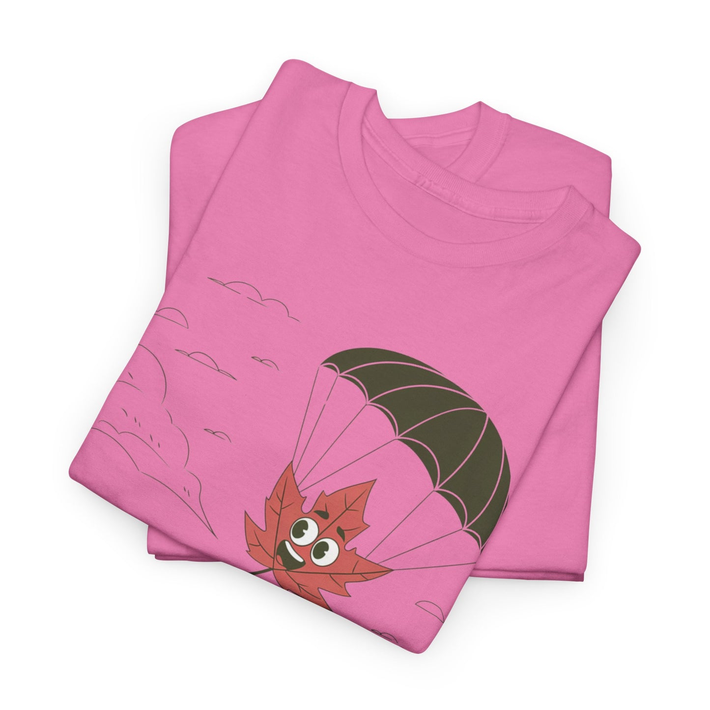 Be-Leaf In Yourself Maple Leaf Parachute T-Shirt | Funny Motivational Nature Graphic Tee | Self-Love Fall Autumn Shirt | Outdoorsy Gift