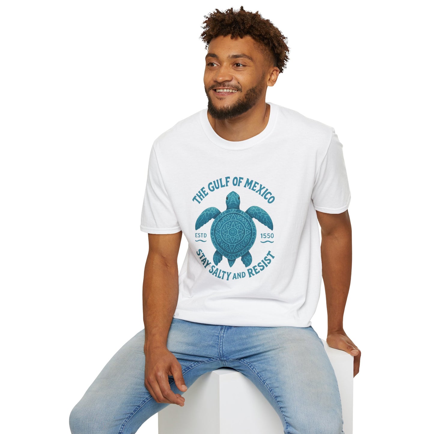 Gulf of Mexico Watercolor Sea Turtle T-Shirt - Ocean Wildlife Tee - Nature Lover Gift - Summer Beach Top - Coastal Art Graphic Tee