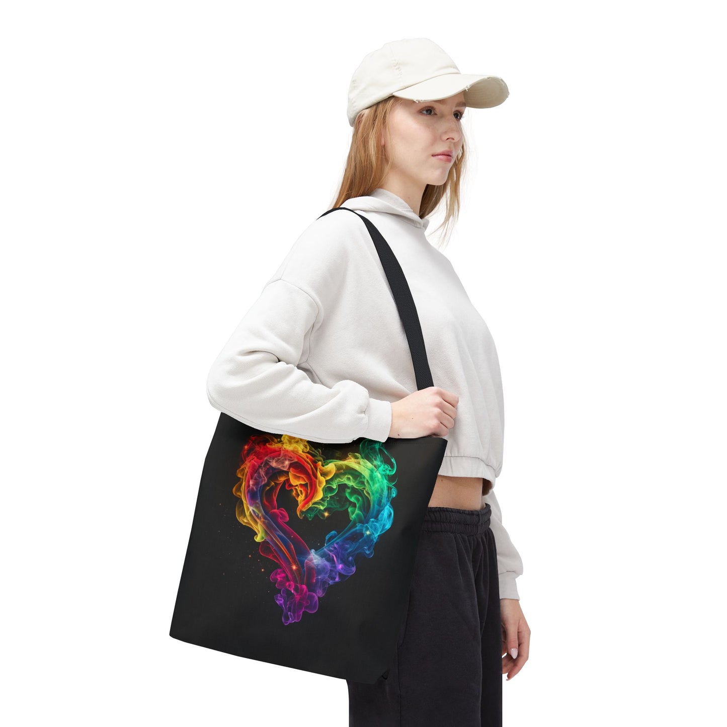 Colorful Smoke Heart Tote