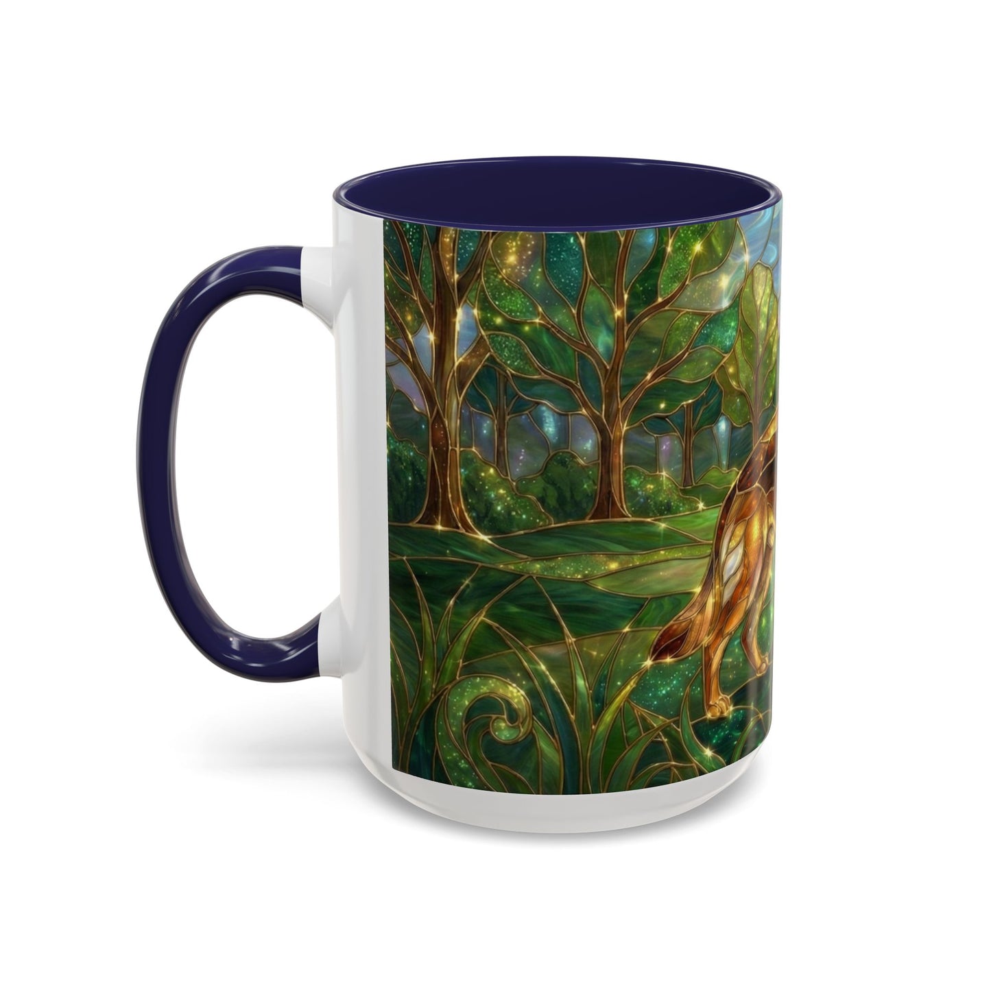German Shepherd Mug, Stained Glass Dog Coffee Mug, German Shepherd Art Cup, Dog Lover Gift, Pet Memorial Mug, Colorful Dog Mug