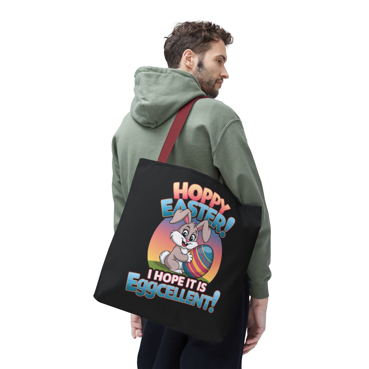 Happy Easter Tote Bag Eggcellent Bunny Design Easter Bag Easter Gift Easter Tote Accessory
