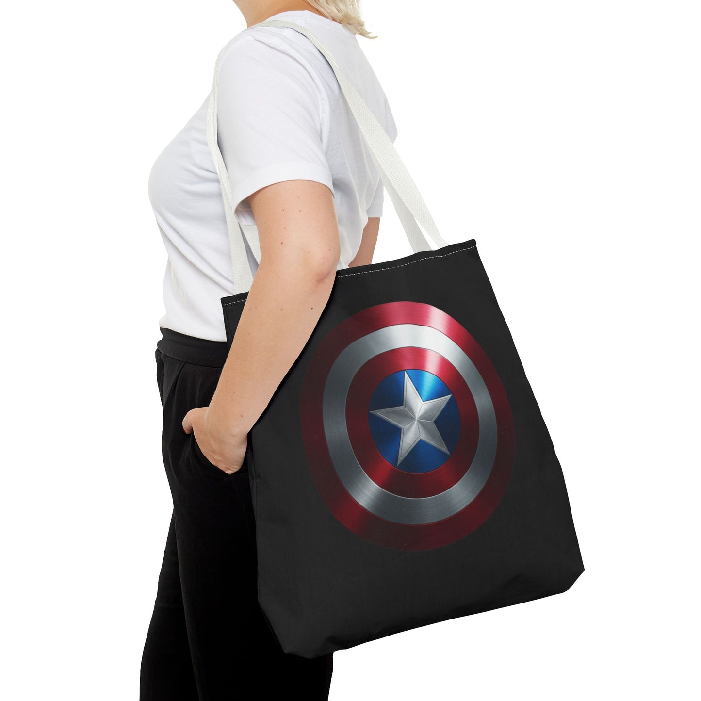 Heroic Shield Tote Bag - Stylish Marvel-Inspired Carryall for Fans