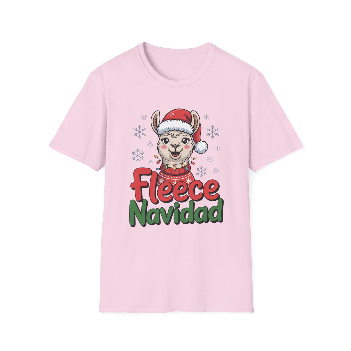 Fleece Navidad Llama Christmas Shirt, Funny Llama Xmas Tee, Cute Holiday Pun Shirt, Fuzzy Llama Santa Sweater Shirt, Christmas Gift Tee
