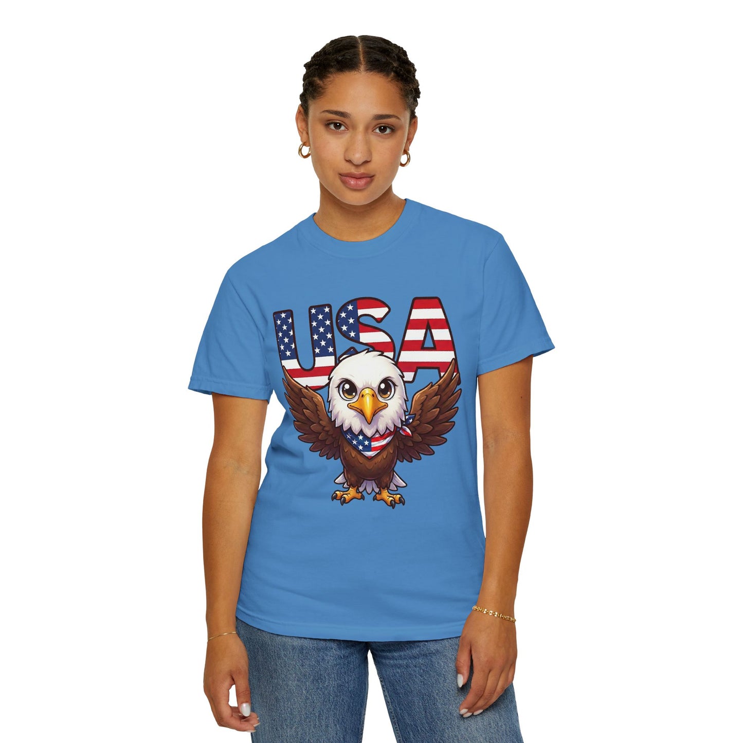 USA Eagle Shirt, Patriotic Comfort Colors Shirt, American Flag Eagle T Shirt, Fourth Of July Shirt, Freedom Graphic Tee, USA Pride Shirt