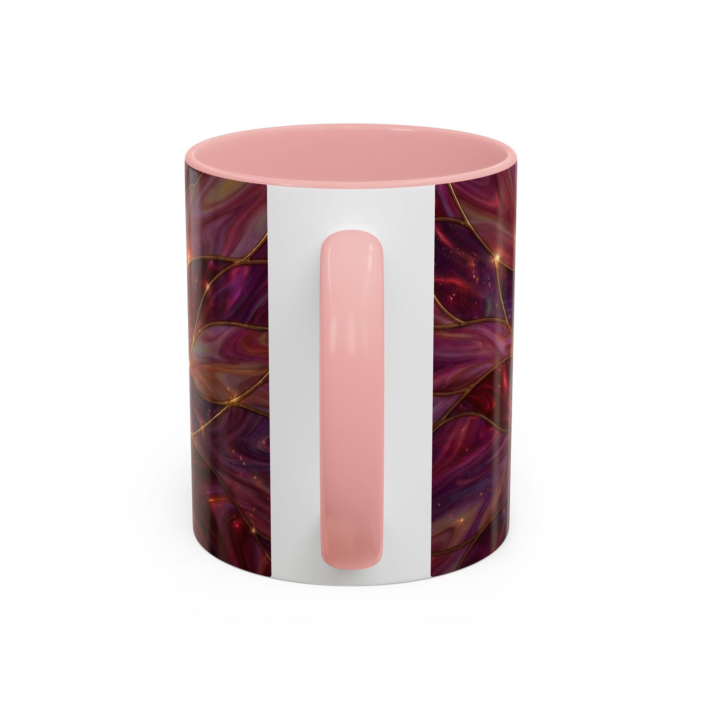 Stained Glass Heart Mug, Romantic Coffee Mug, Valentine Gift Mug, Love Heart Cup, Pink Aesthetic Mug, Anniversary Gift For Her
