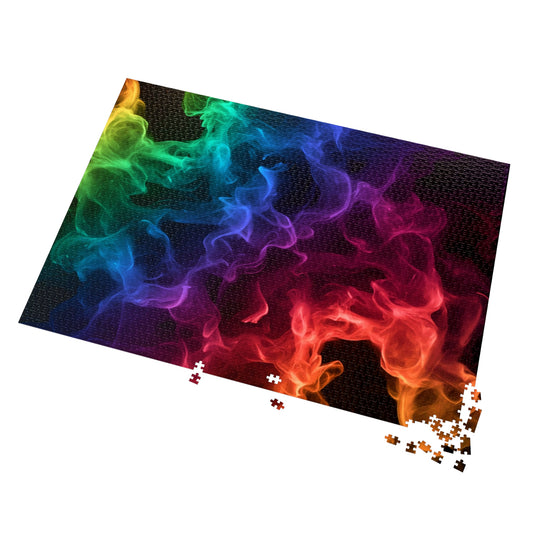 Jigsaw Puzzle with Smoke Design