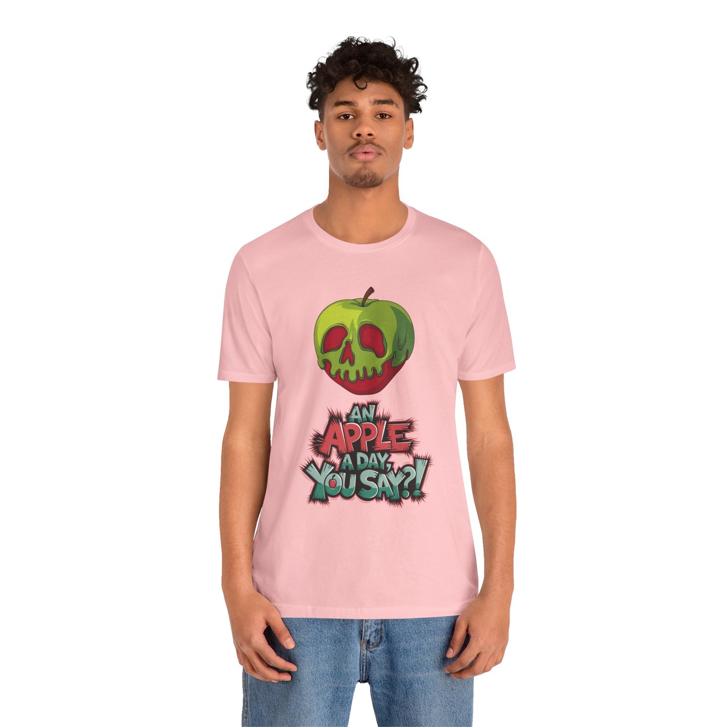 Funny Apple Skull Shirt – An Apple A Day You Say? – Grunge Fruit Tee – Y2K Nostalgia T‑Shirt – Gift for Fruit Lovers