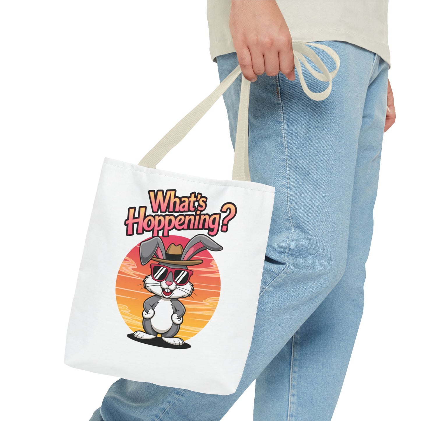 Bunny Tote Bag - 'What's Hoppening'