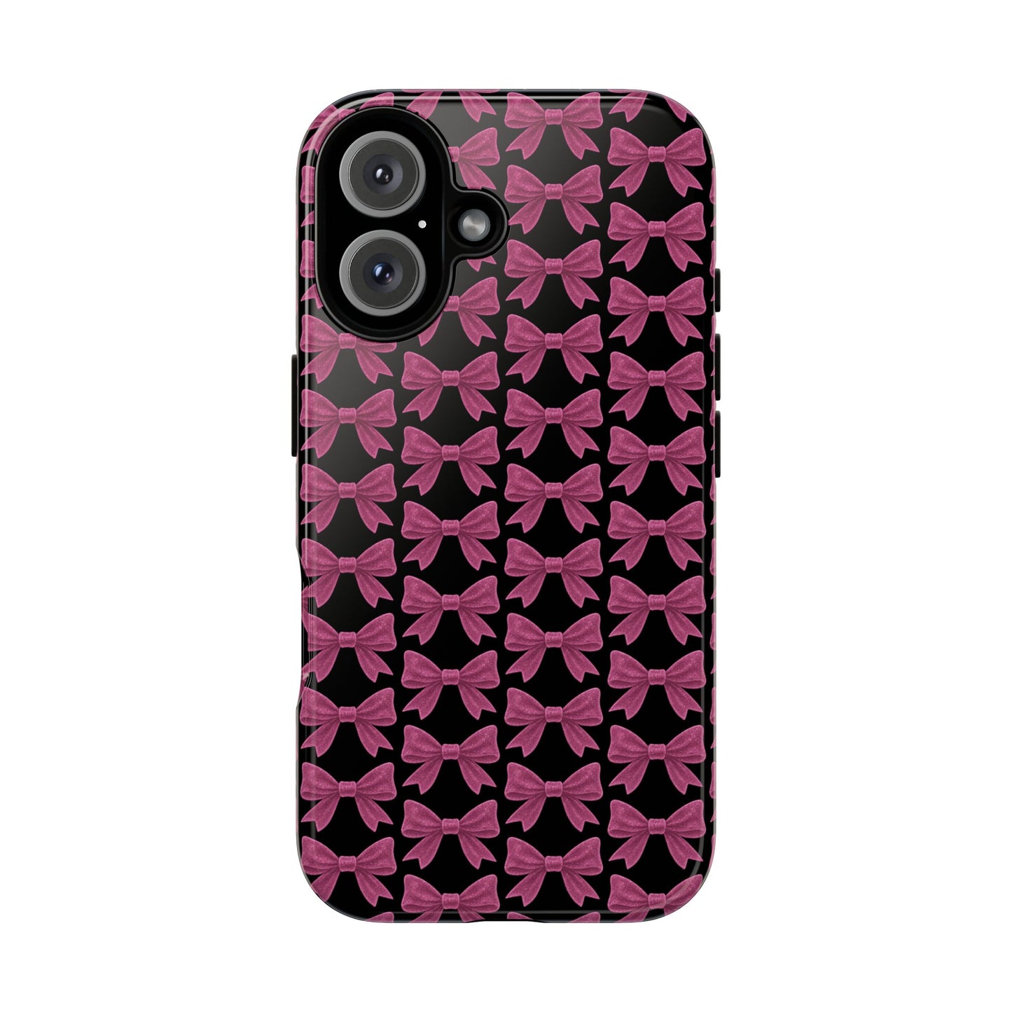Pink Bow iPhone Case Coquette Aesthetic Phone Cover Glossy Y2K Girly Case Soft Girl Tech Accessory Cute iPhone Gift for Her