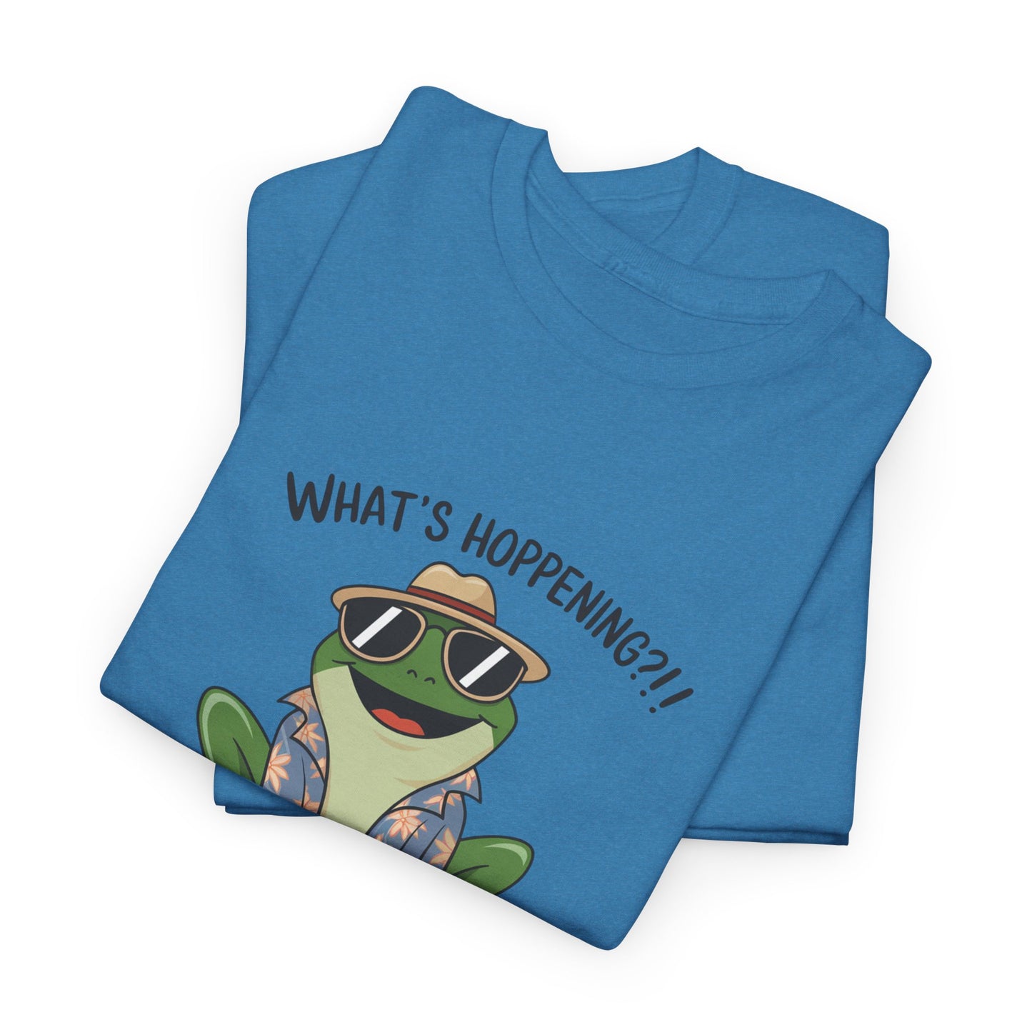Funny Frog Shirt | What’s Hoppening T-Shirt | Cool Frog Graphic Tee | Amphibian Dad Joke Shirt | Cottagecore Animal Lover Gift
