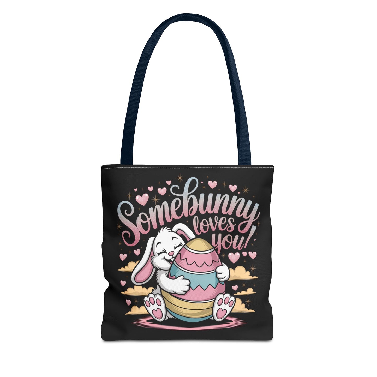 Easter Bunny Tote Bag Somebunny Loves You Easter Bag Bunny