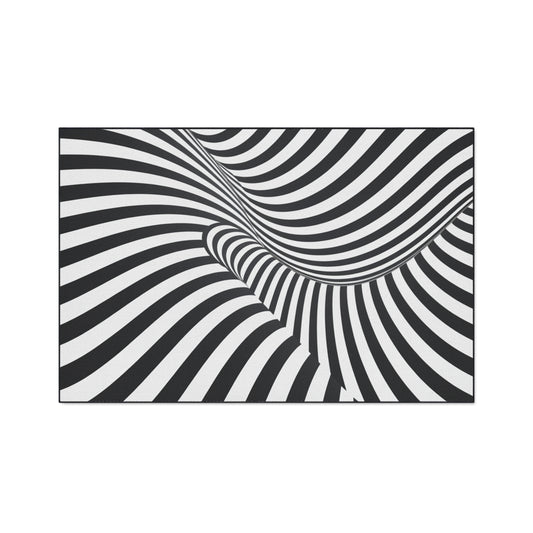 Floor Mat, Black and White Striped Rug, Non-Slip Kitchen Mat, Cute Welcome Mat, Home Decor Accent