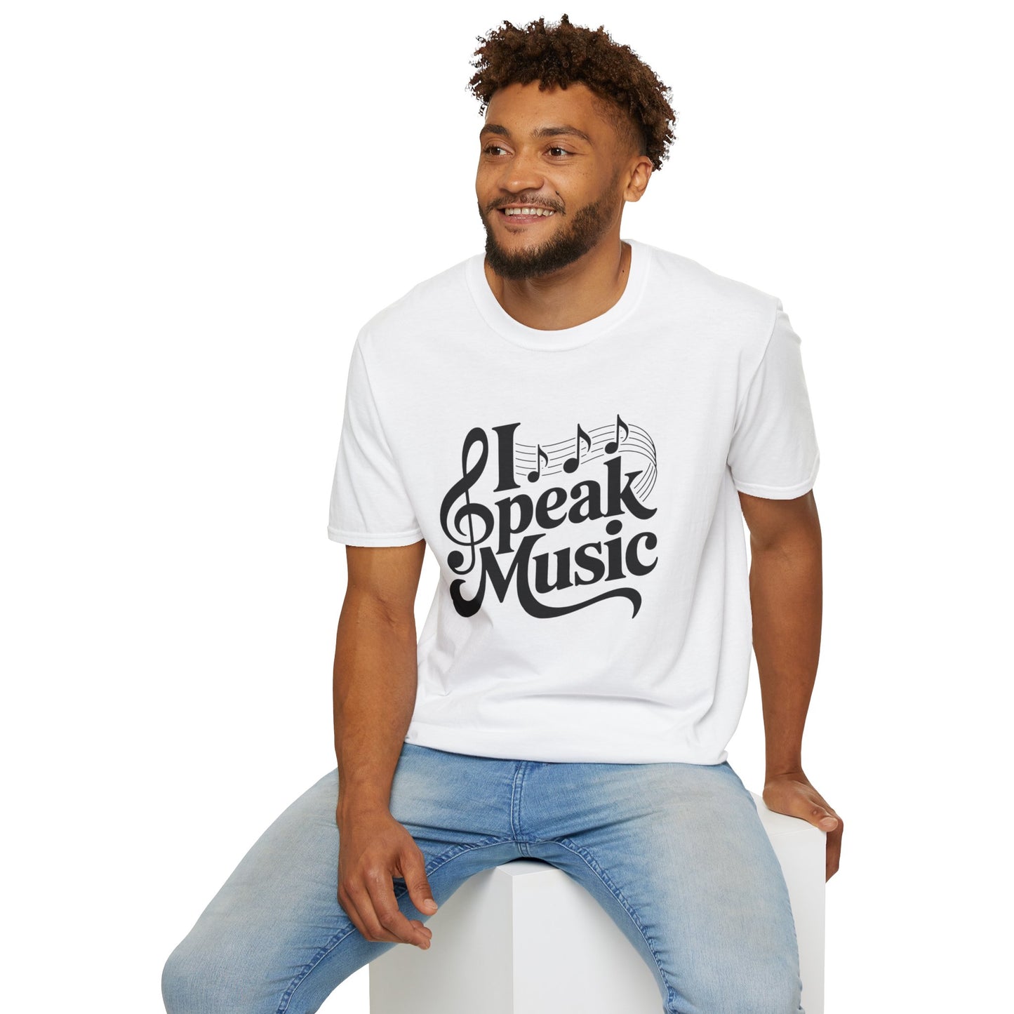 I Speak Music Shirt | Funny Music Lover T-Shirt | Gift for Musicians, Choir, Band Teachers & Music Students | Treble Clef Graphic Tee