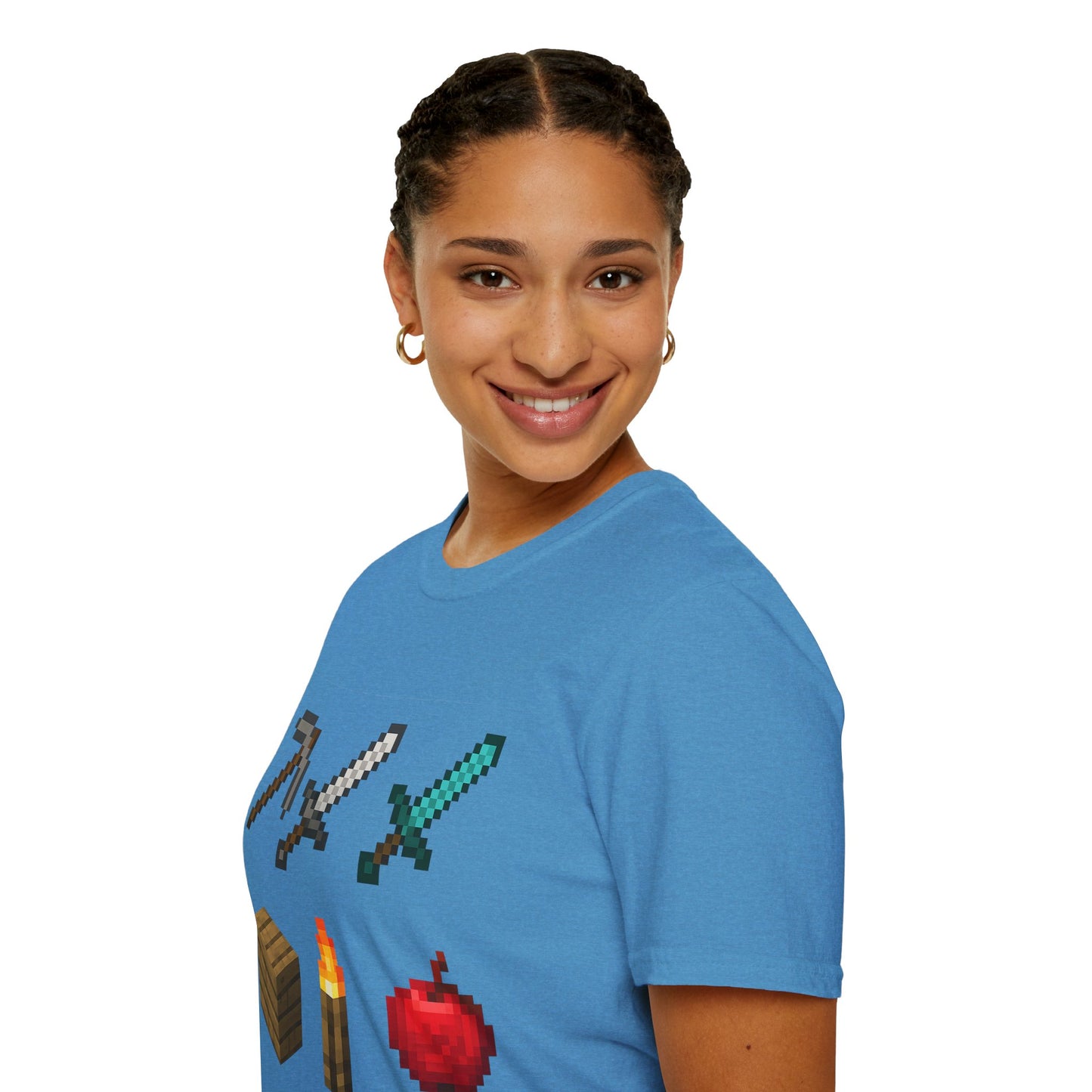 Pixel Tools & Items T-Shirt | Retro Pixel Art Gaming Tee, 8-Bit Gamer Shirt, Pixel Weapons & Supplies Top, Video Game Lover Gift Unisex