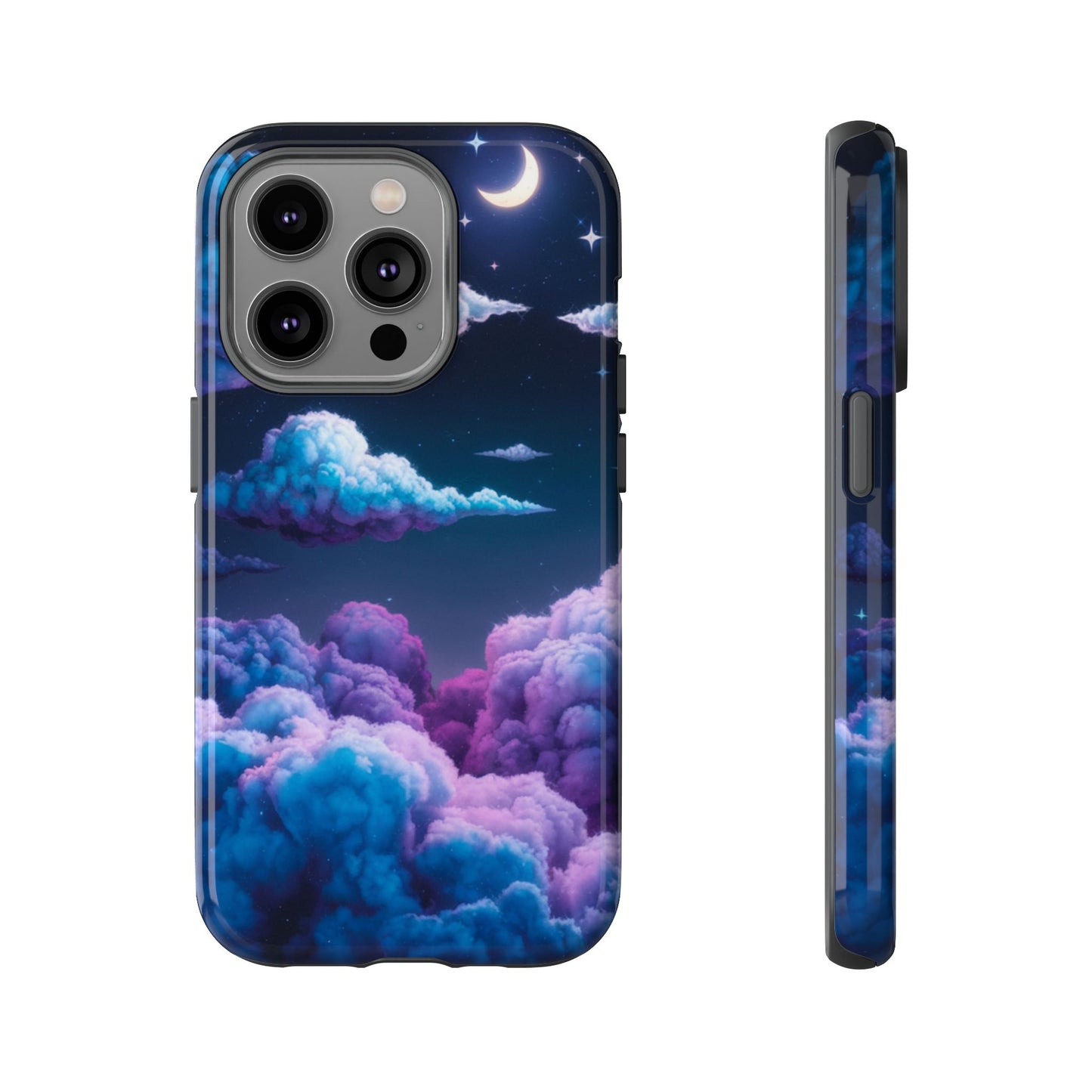 Dreamy Clouds & Moon Tough iPhone Case