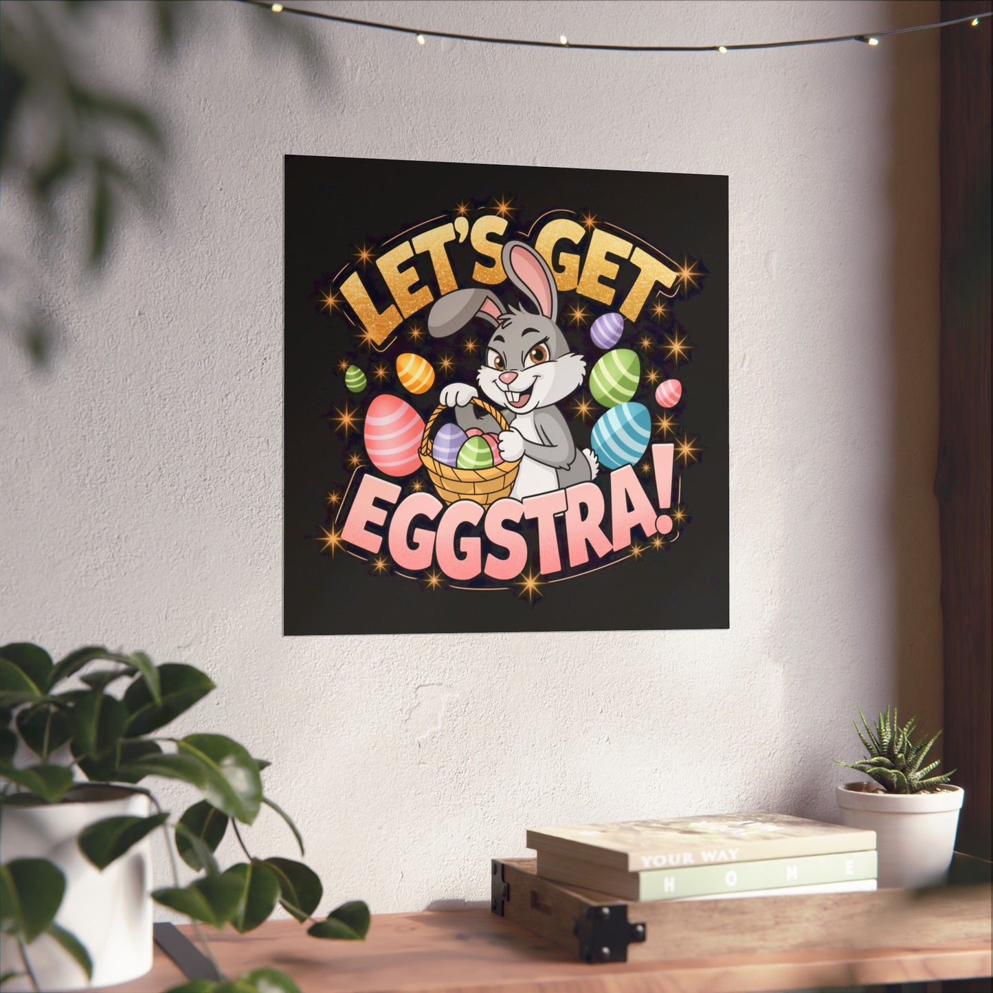 Easter Bunny Party Poster Easter Poster Easter Bunny Art Easter Decor