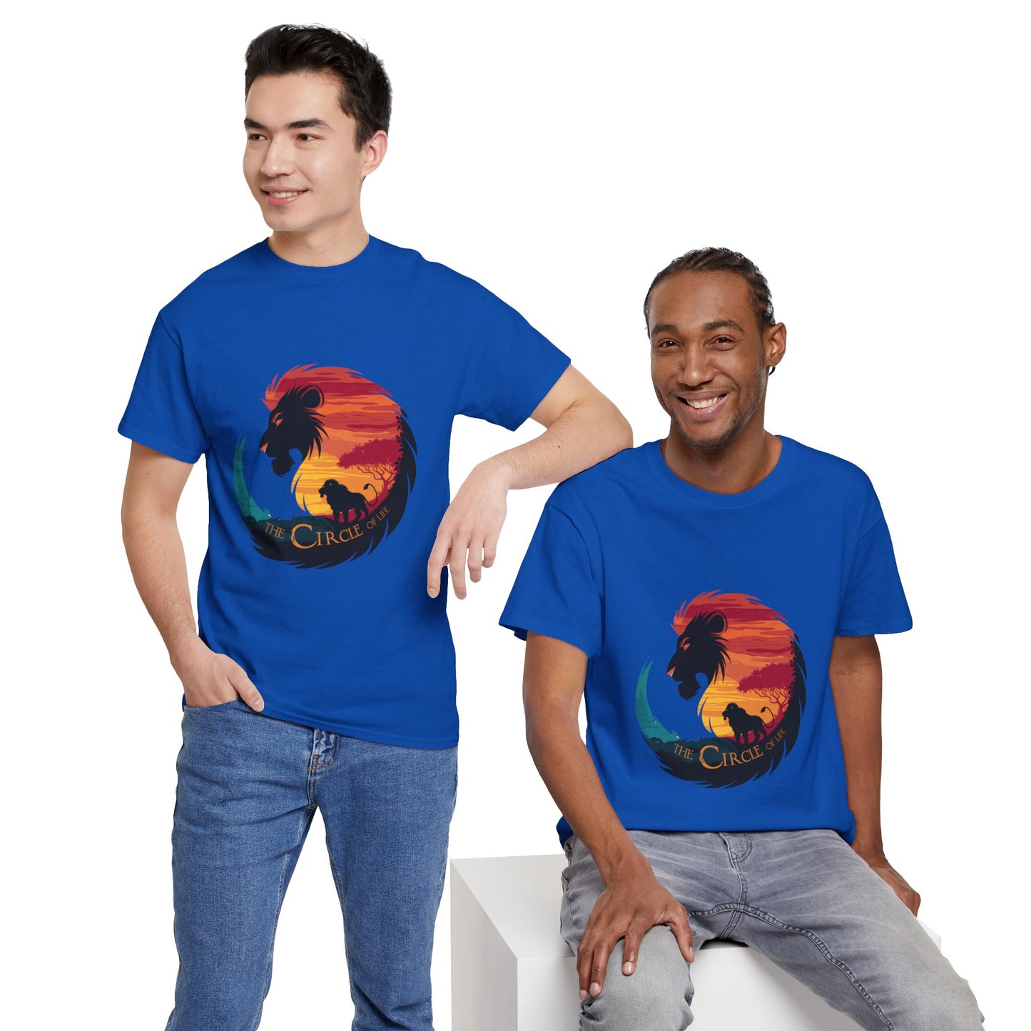 The Circle of Life Lion Shirt – Sunset Safari Wildlife Graphic Tee – Inspirational Nature T-Shirt for Animal Lovers & Adventure Fans