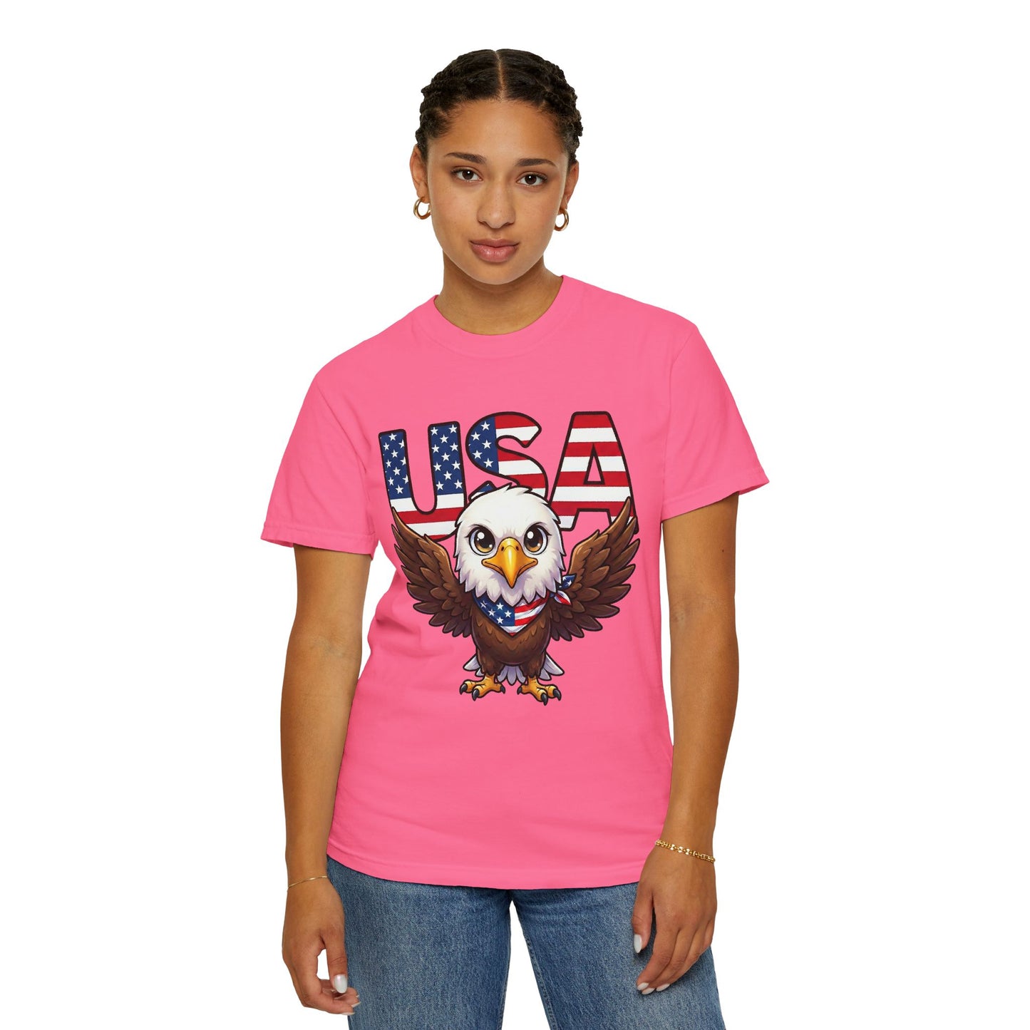 USA Eagle Shirt, Patriotic Comfort Colors Shirt, American Flag Eagle T Shirt, Fourth Of July Shirt, Freedom Graphic Tee, USA Pride Shirt