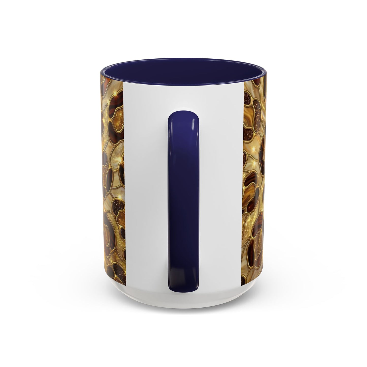 Stained Glass Leopard Print Mug, Gold Cheetah Coffee Cup, Luxury Animal Print Gift, Glam Mosaic Tea Mug, Trendy Desk Decor For Her Gifts