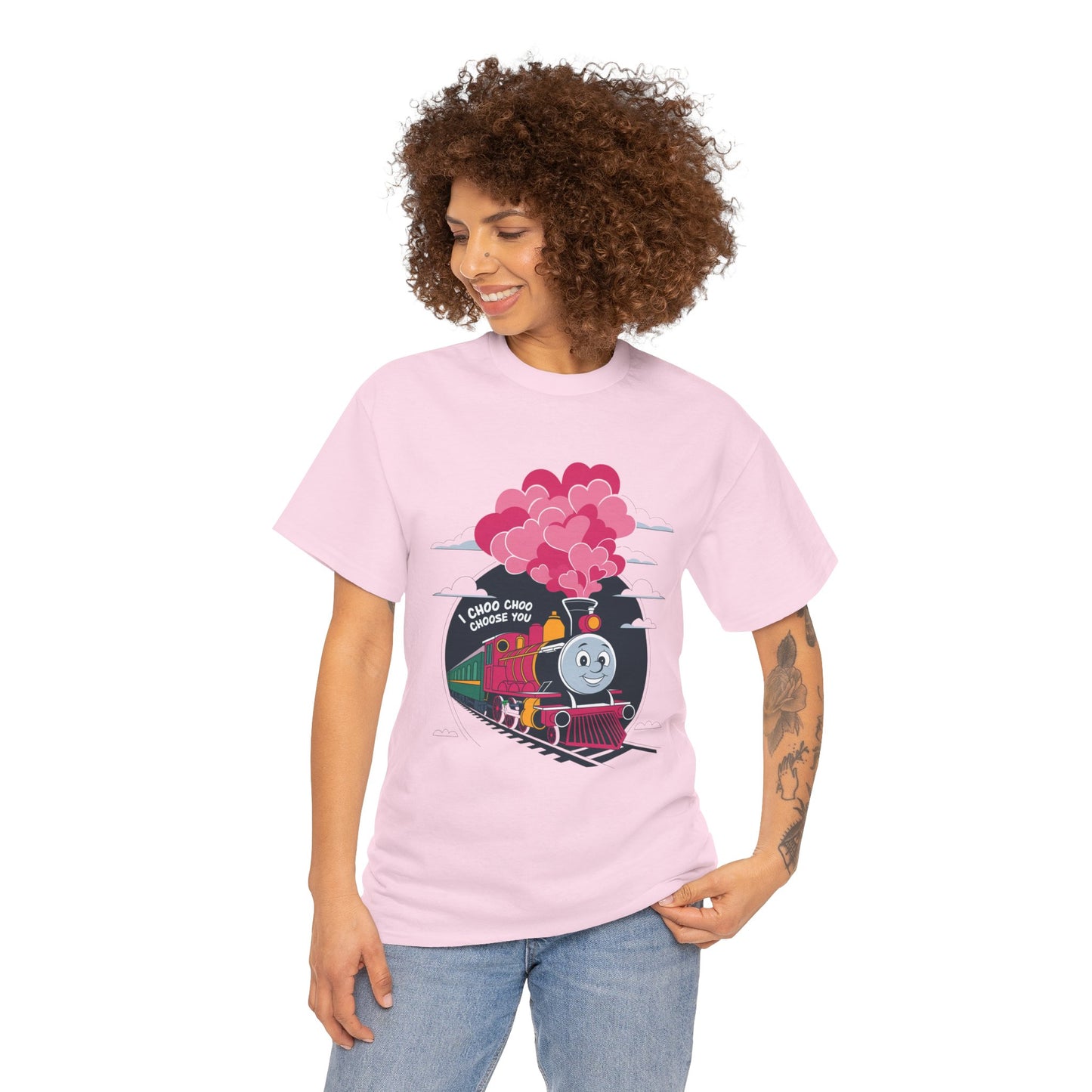 I Choo Choo Choose You Shirt, Cute Train Valentine Tee, Funny Love Graphic TShirt, Romantic Gift For Him Her, Valentine Pun Shir