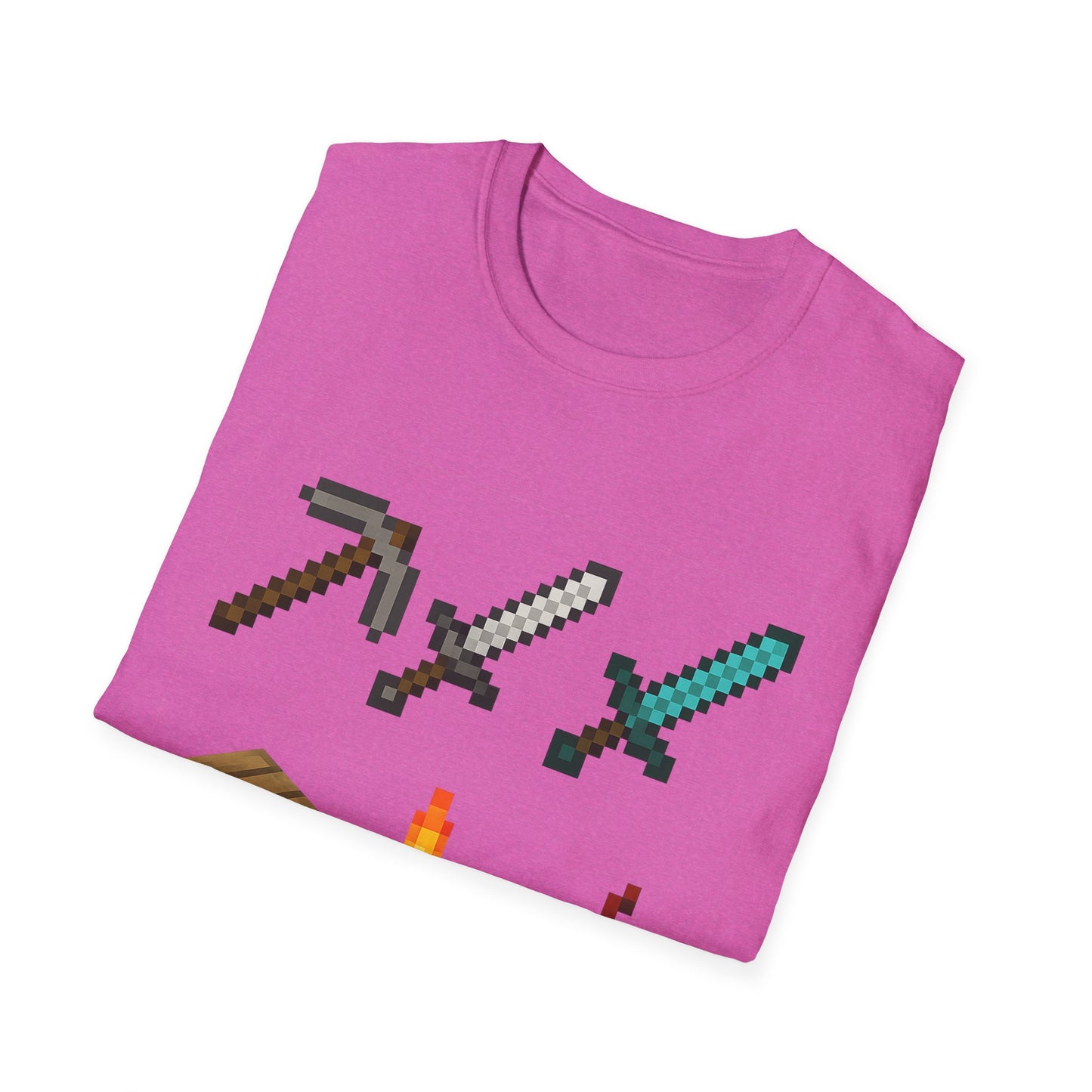 Pixel Tools & Items T-Shirt | Retro Pixel Art Gaming Tee, 8-Bit Gamer Shirt, Pixel Weapons & Supplies Top, Video Game Lover Gift Unisex