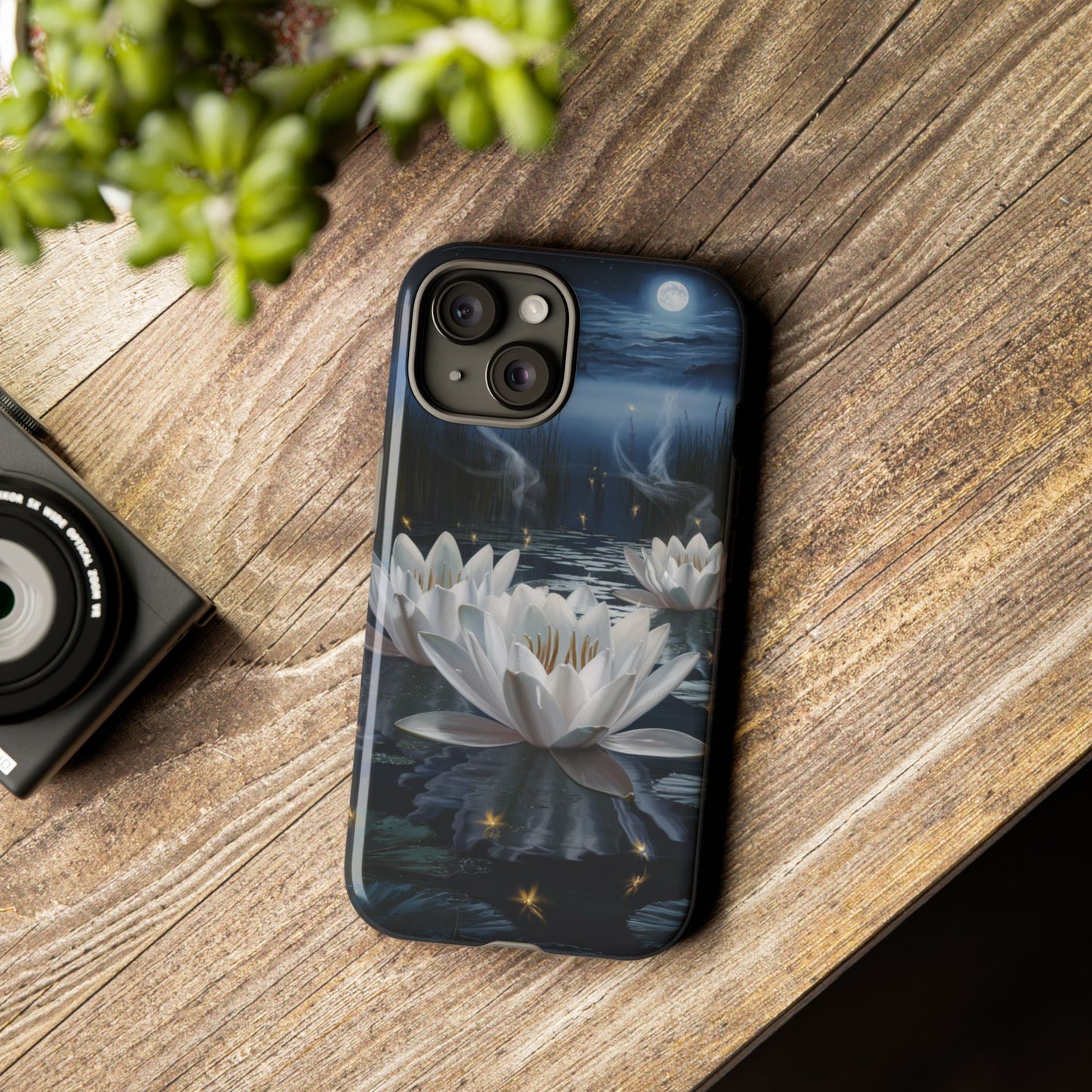 iPhone Case - Water Lilies Moonlight Design
