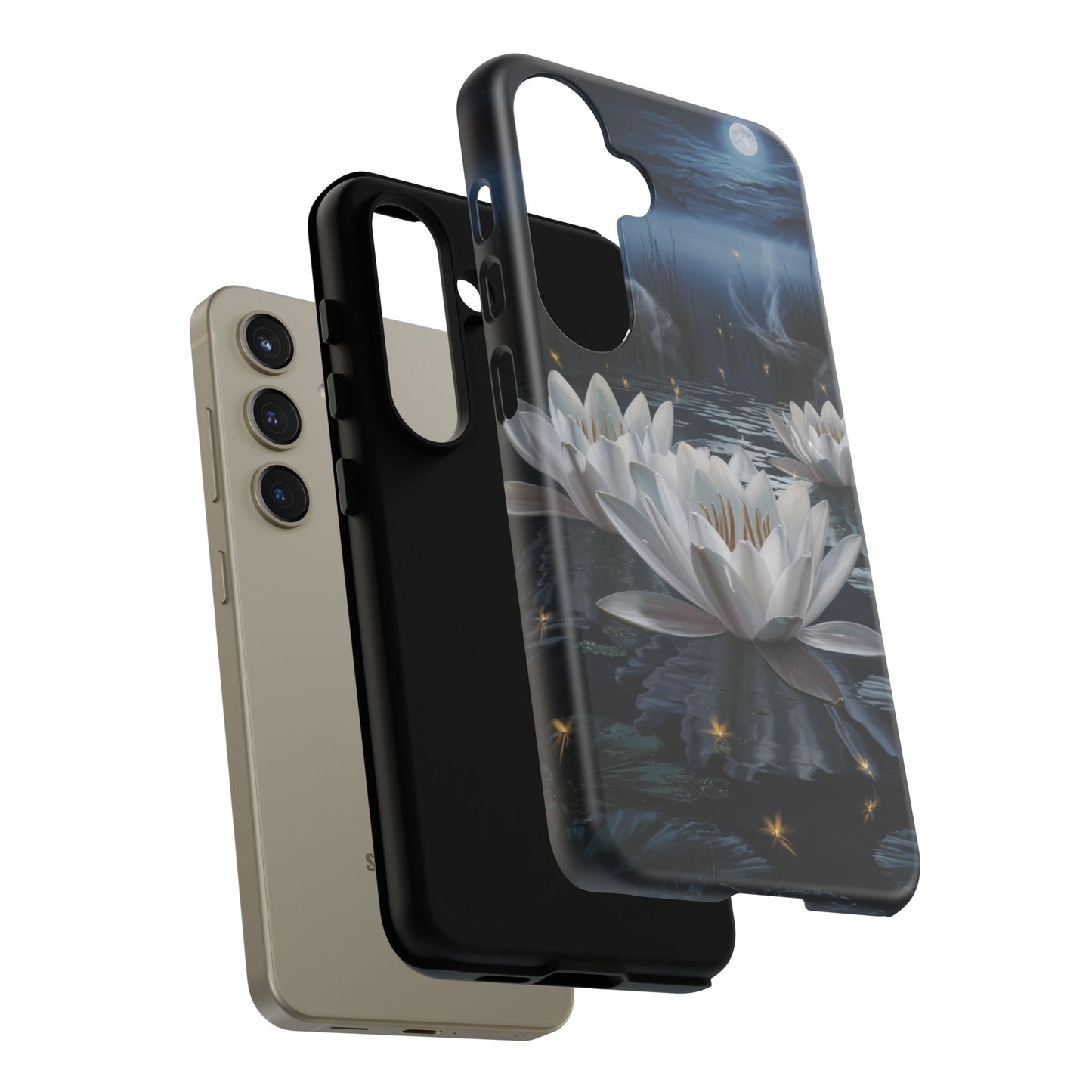 Samsung Galaxy Tough Case - Water Lillies Moonlit Sky Phone Cover