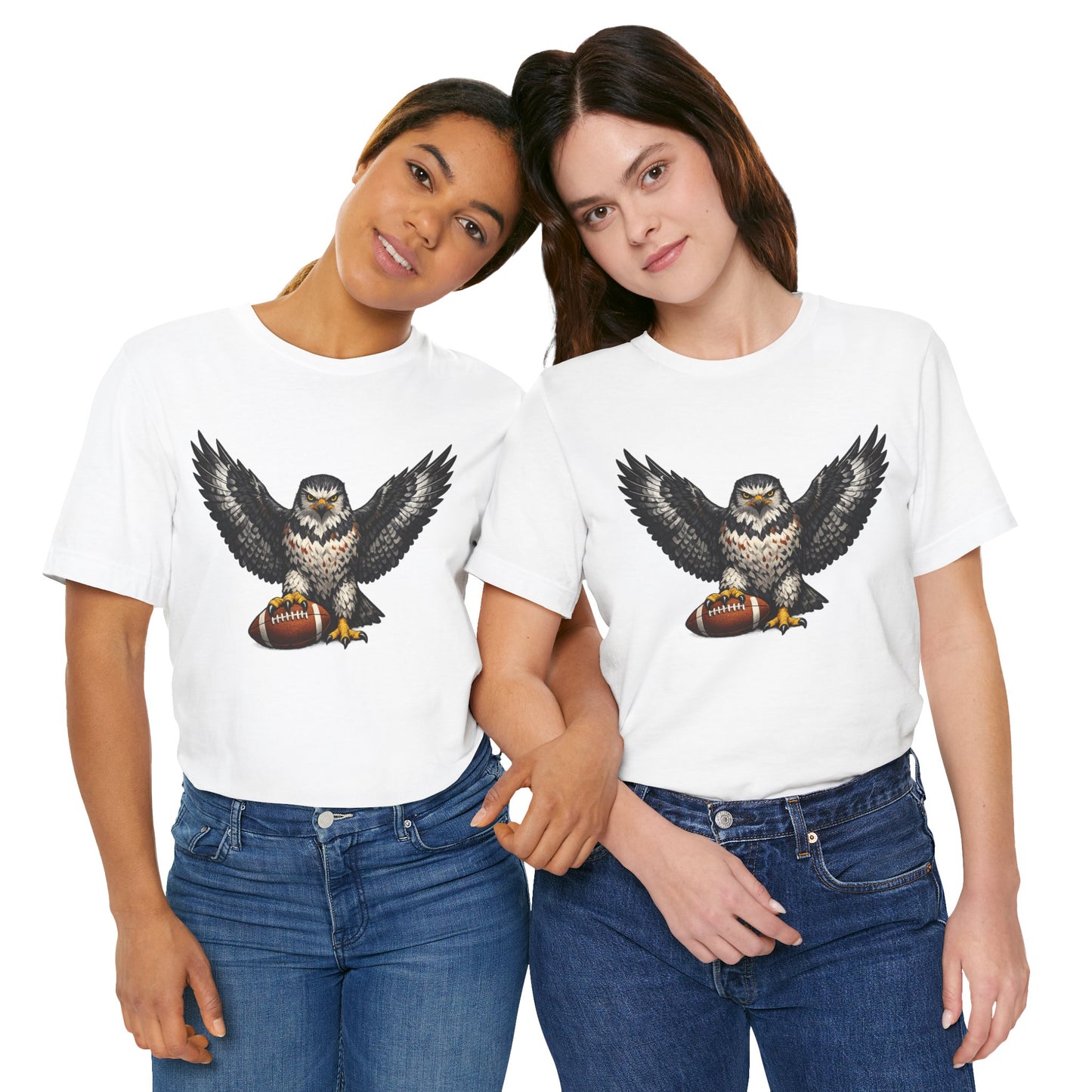 Hawk Football Shirt, Hawk Holding Football T Shirt, Hawk Mascot Tee, Football Bird Of Prey Shirt, Game Day Sports Tee, Hawk Fan Gift