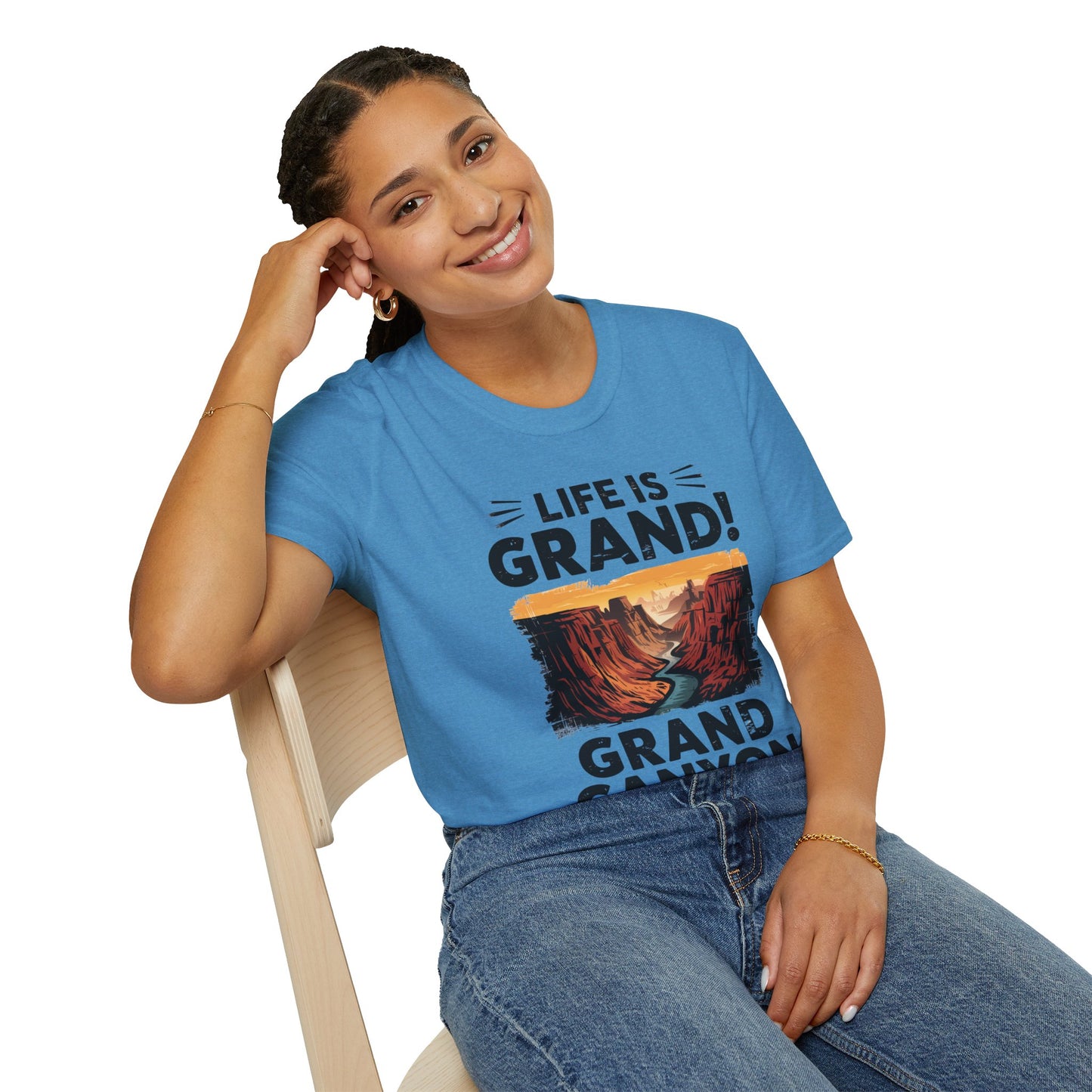 Life is Grand T-Shirt – Grand Canyon Graphic Tee | Funny National Park Shirt | Arizona Souvenir | Unisex Hiking Travel Gift Tee