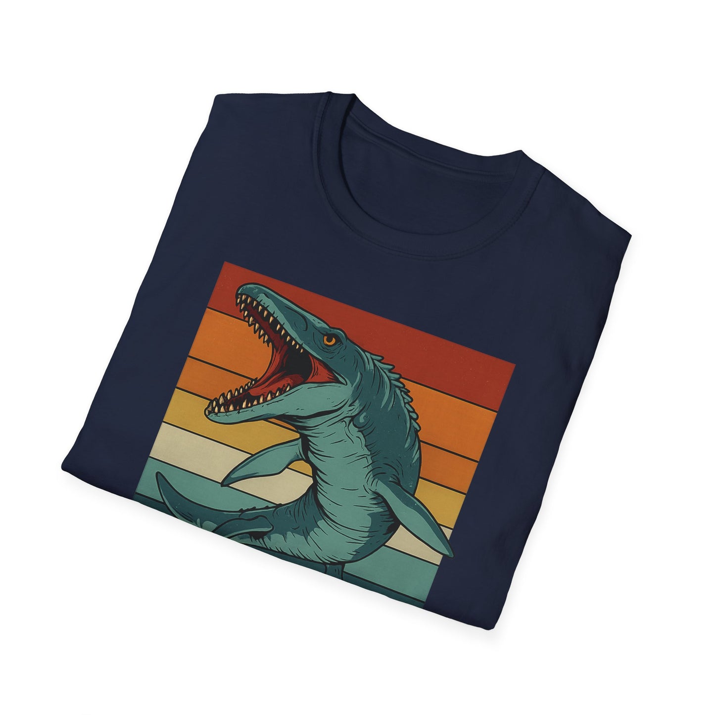 Retro Mosasaurus T-Shirt - Cretaceous Sea Monster Graphic Tee, Dinosaur Lover Gift, Paleontology Birthday, Soft Unisex Jurassic Cotton